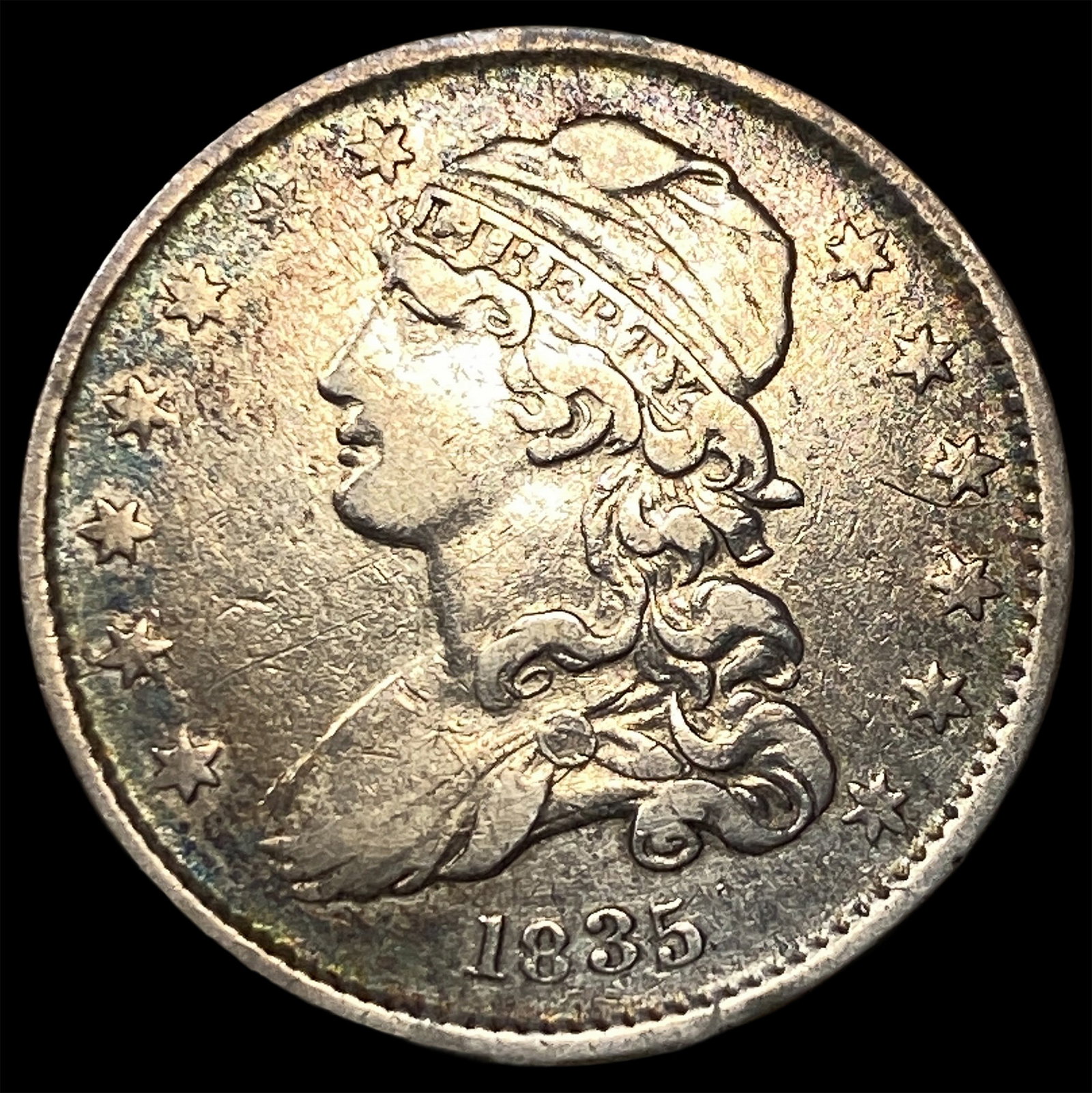 1835 Capped Bust Silver Quarter CLOSELY UNCIRCULATED: 1835 Capped Bust Silver Quarter CLOSELY UNCIRCULATED