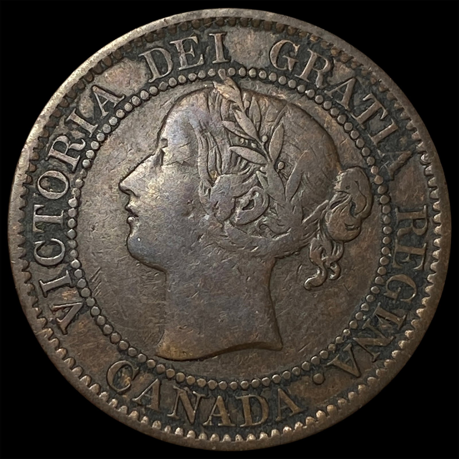 1859/8 Canada Bronze 1 Cent Wide 9: 1859/8 Canada Bronze 1 Cent Wide 9
