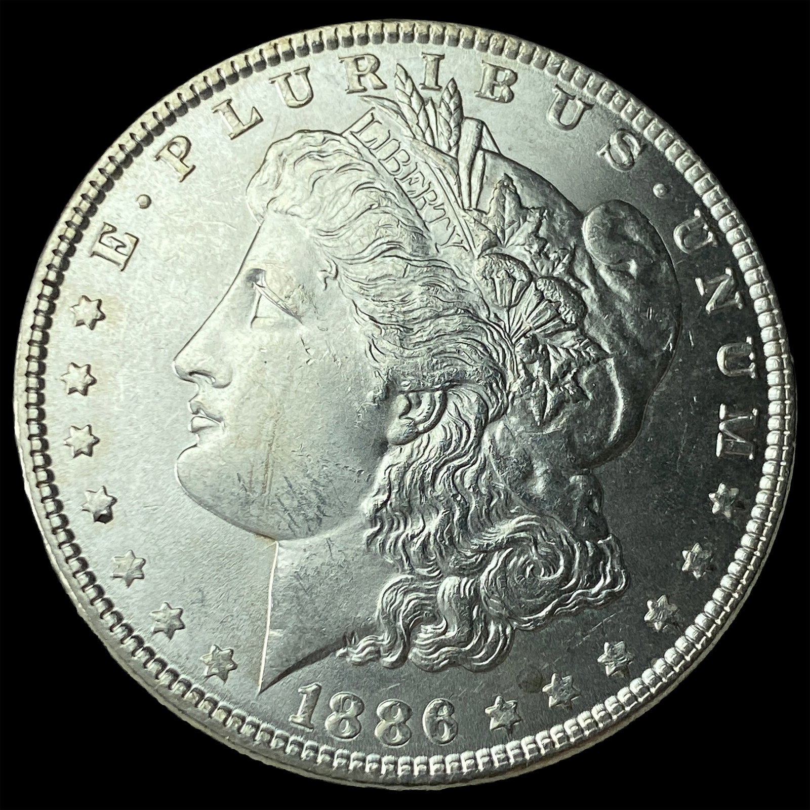 1886 Silver Morgan Dollar CHOICE BU: 1886 Silver Morgan Dollar CHOICE BU