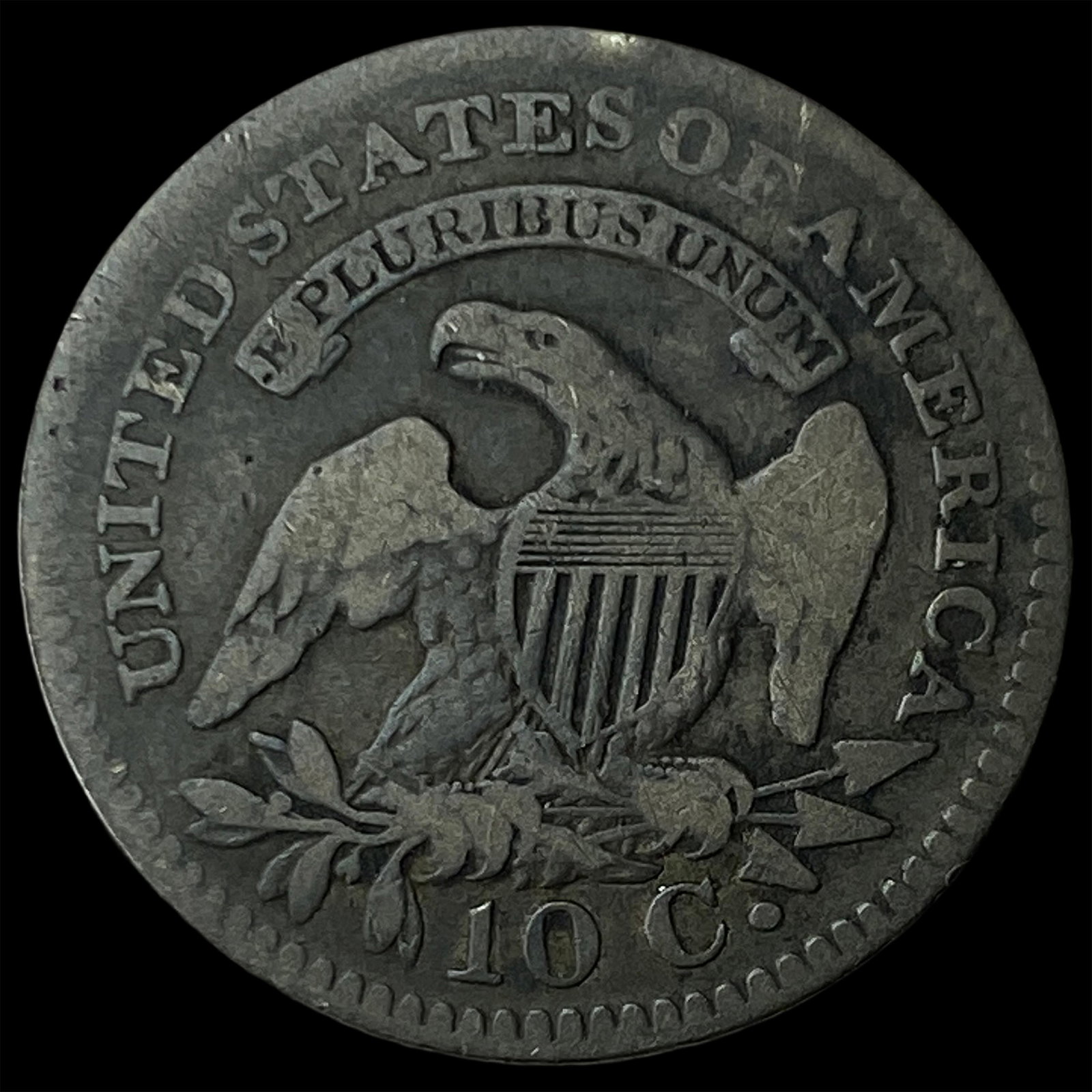 1821 Capped Bust Dime LIGHTLY CIRCULATED - 2