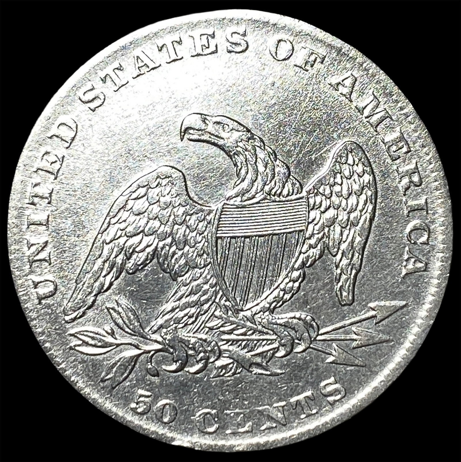 1837 Capped Bust Silver Half Dollar UNCIRCULATED - 2