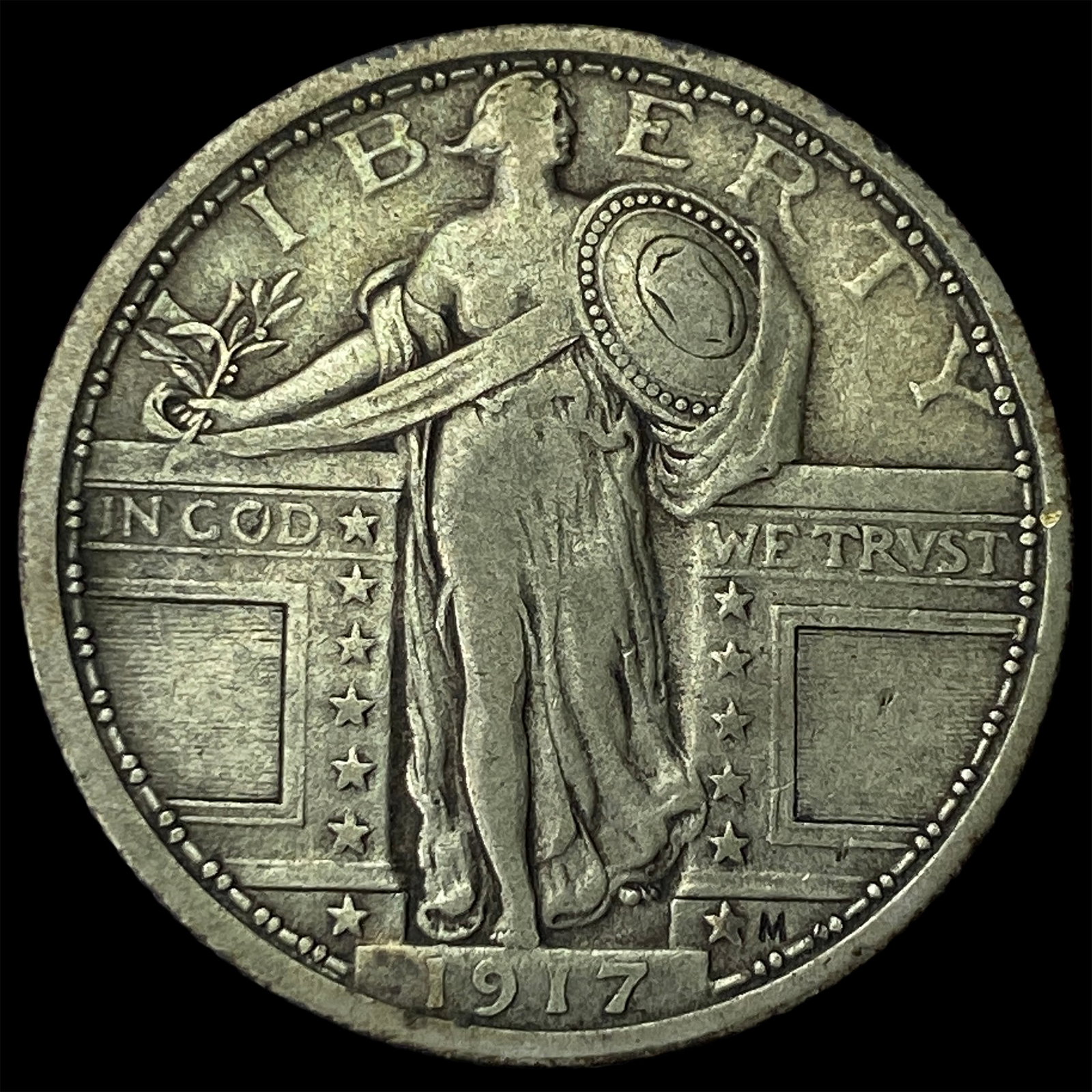 1917 Type 1 Standing Liberty Quarter NEARLY UNCIRCULATED: 1917 Type 1 Standing Liberty Quarter NEARLY UNCIRCULATED