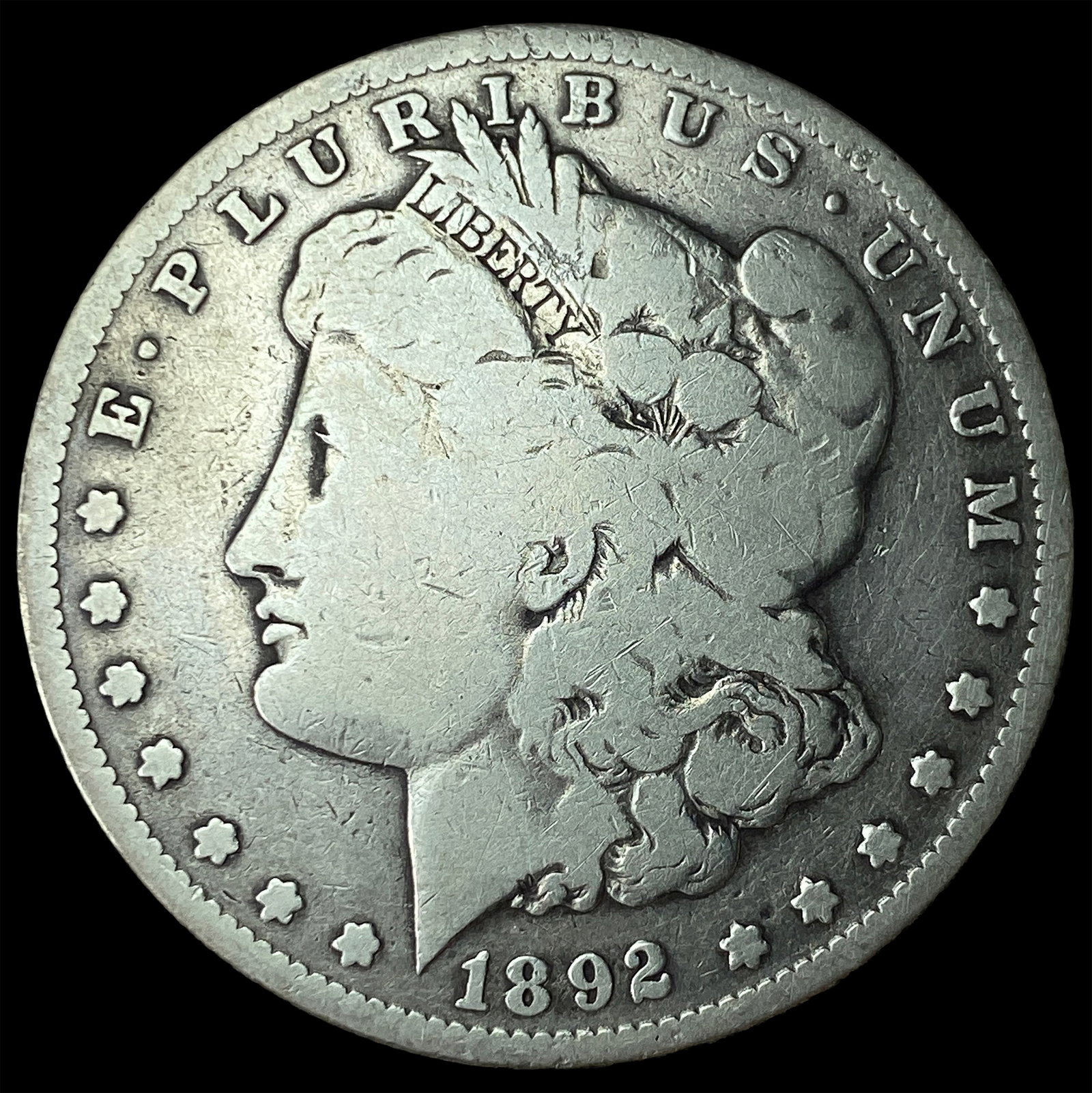 1892-S Silver Morgan Dollar LIGHTLY CIRCULATED: 1892-S Silver Morgan Dollar LIGHTLY CIRCULATED
