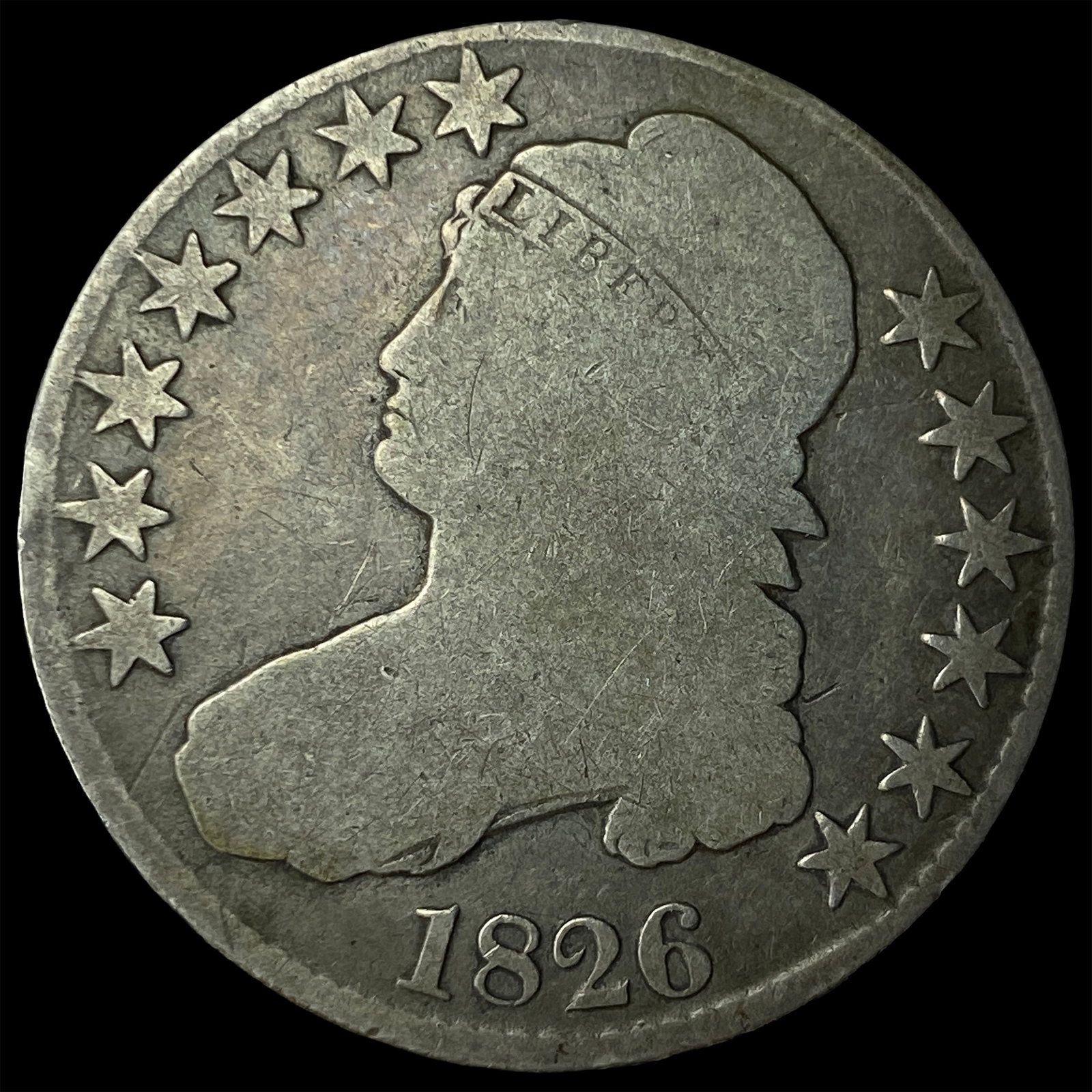 1826 Capped Bust Half Dollar NICELY CIRCULATED: 1826 Capped Bust Half Dollar NICELY CIRCULATED