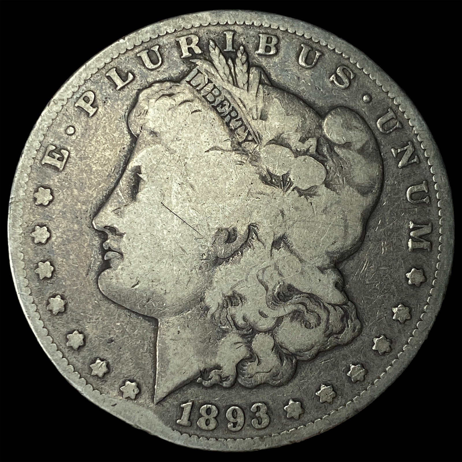 1893-CC Morgan Silver Dollar LIGHTLY CIRCULATED: 1893-CC Morgan Silver Dollar LIGHTLY CIRCULATED