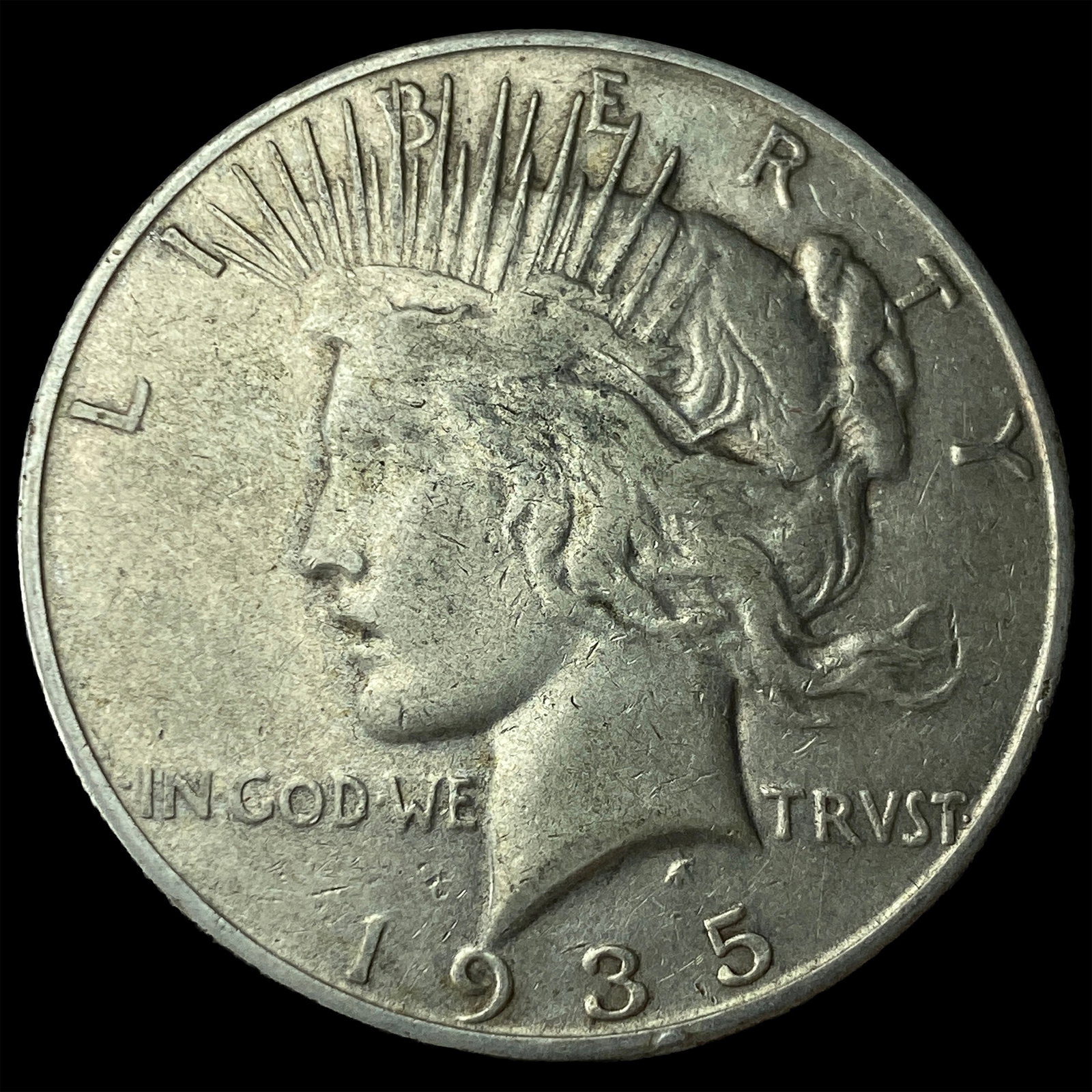 1935-S Silver Peace Dollar LIGHTLY CIRCULATED: 1935-S Silver Peace Dollar LIGHTLY CIRCULATED