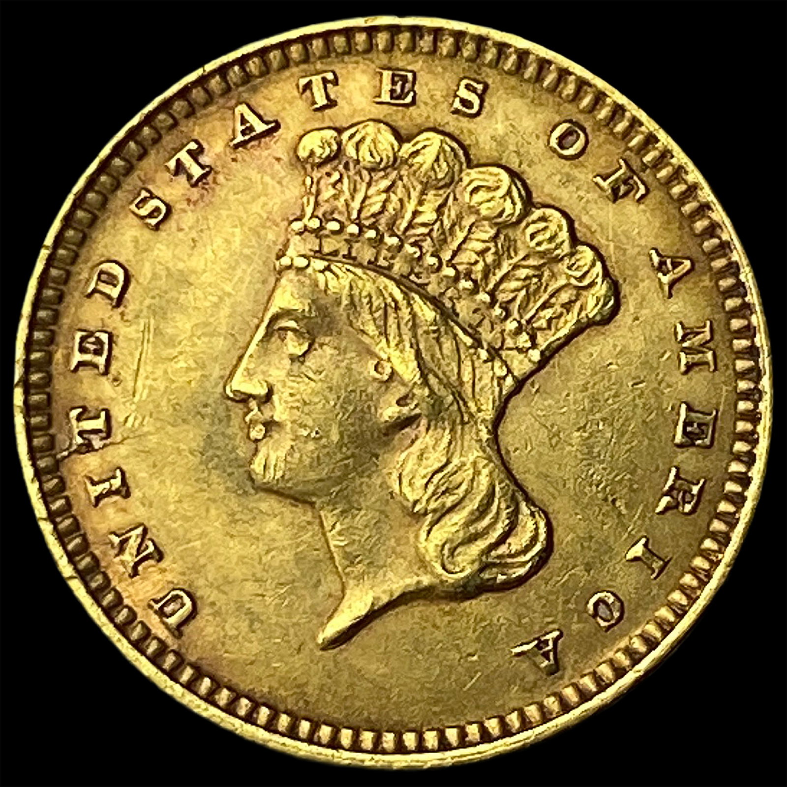 1862 Gold $1 Indian Princess Type 3 UNCIRCULATED: 1862 Gold $1 Indian Princess Type 3 UNCIRCULATED