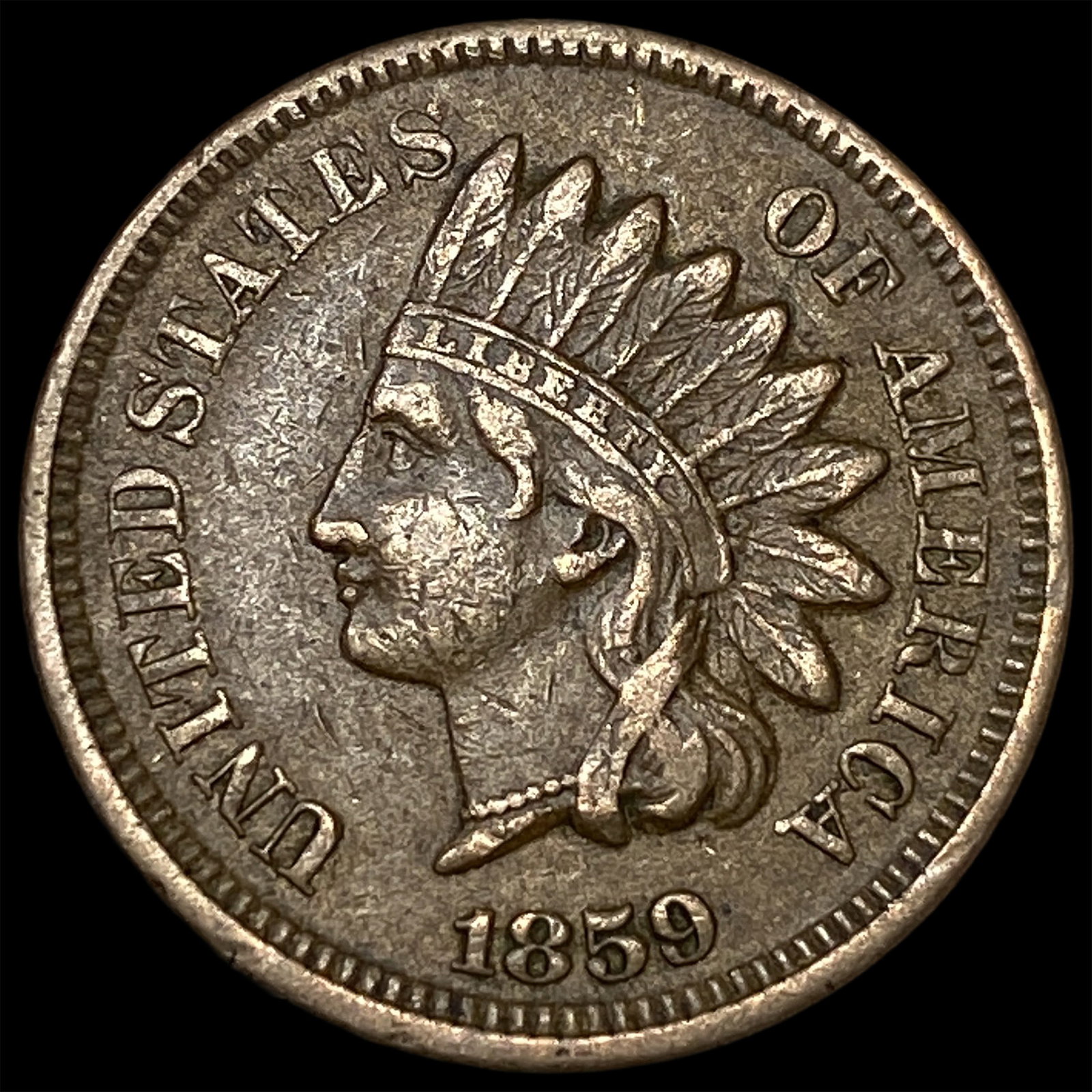 1859 Indian Head Cent CLOSELY UNCIRCULATED: 1859 Indian Head Cent CLOSELY UNCIRCULATED