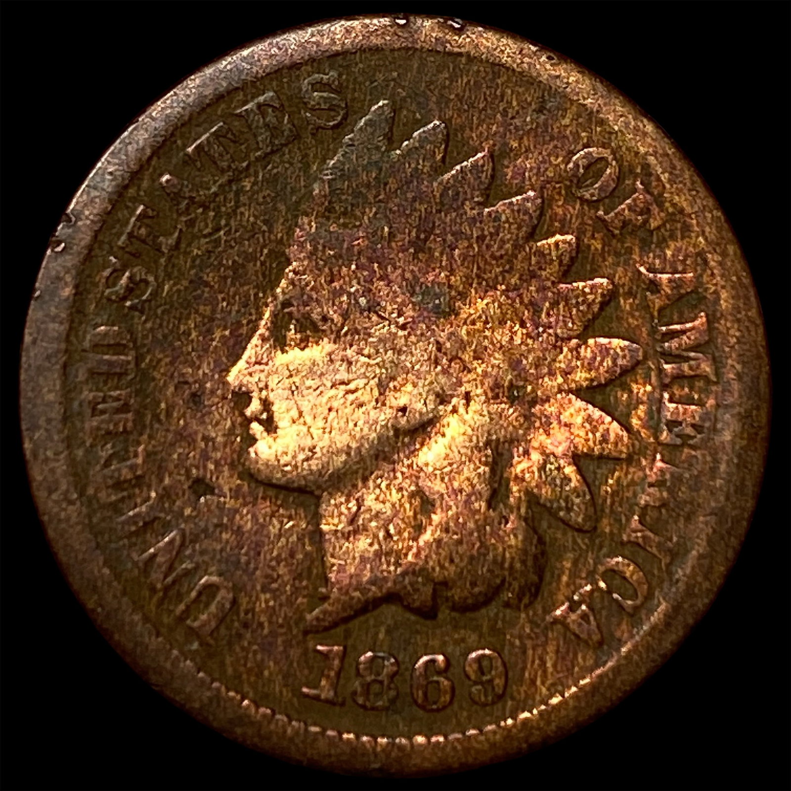 1869 Indian Head Cent NICELY CIRCULATED: 1869 Indian Head Cent NICELY CIRCULATED