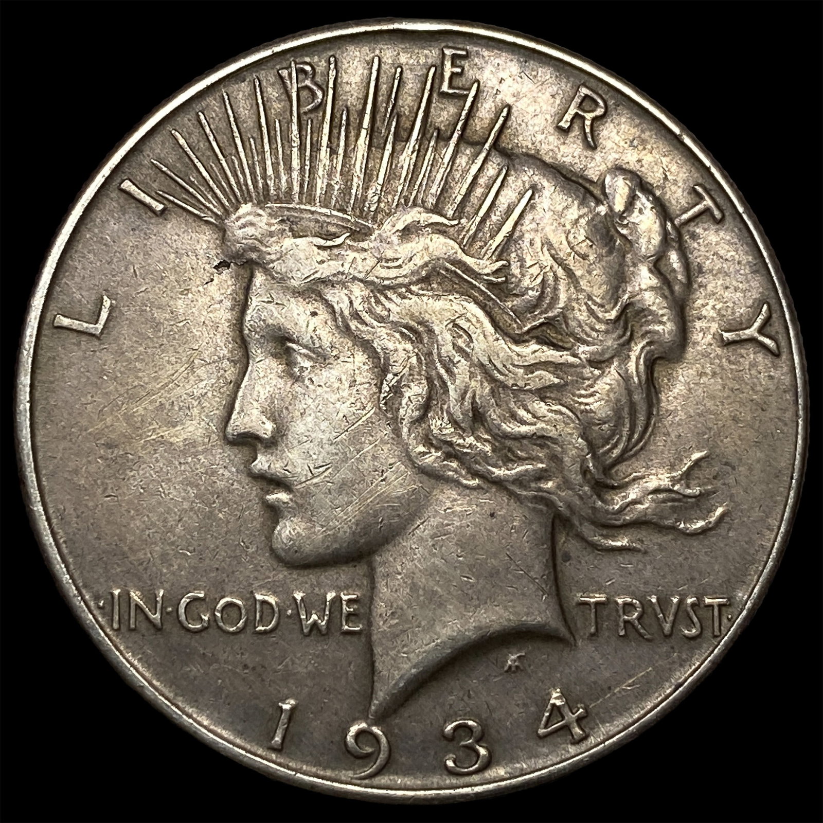 1934 Silver Peace Dollar CLOSELY UNCIRCULATED: 1934 Silver Peace Dollar CLOSELY UNCIRCULATED