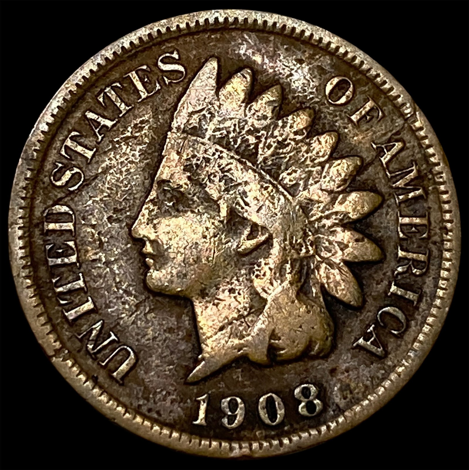 1908-S Indian Head Cent LIGHTLY CIRCULATED: 1908-S Indian Head Cent LIGHTLY CIRCULATED