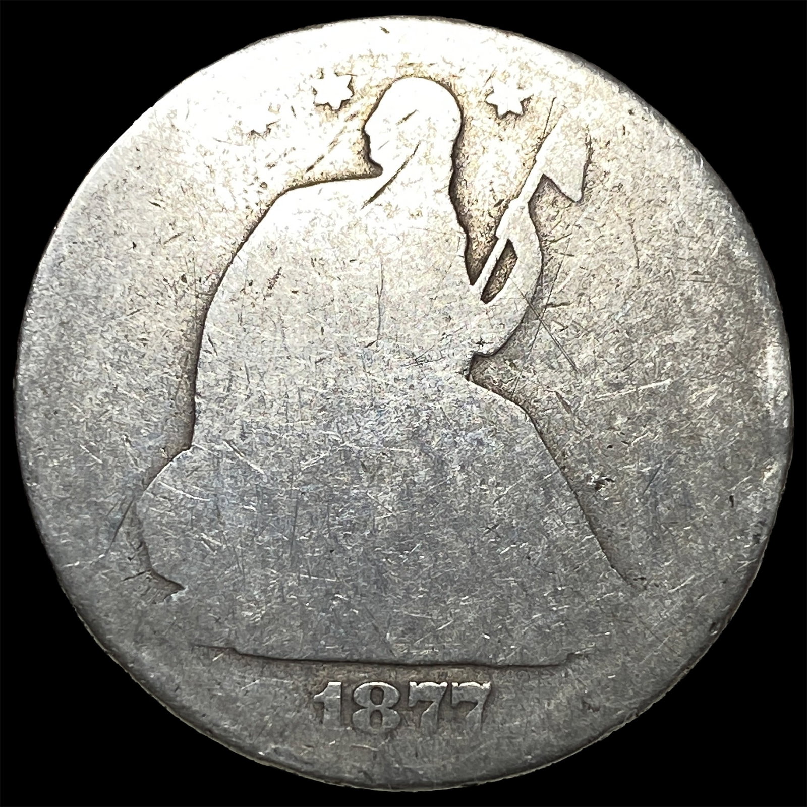 1877 Seated Liberty Half Dollar NICELY CIRCULATED: 1877 Seated Liberty Half Dollar NICELY CIRCULATED
