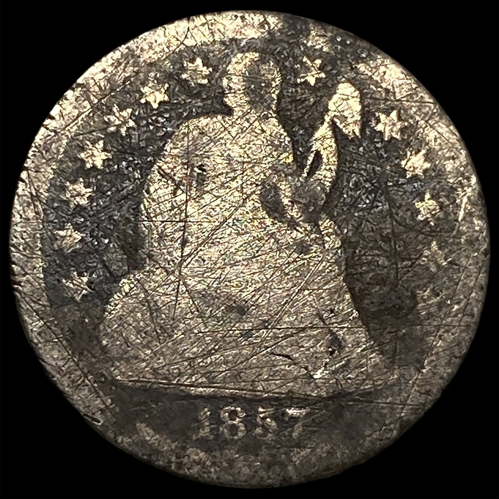 1857-O Seated Liberty Dime NICELY CIRCULATED: 1857-O Seated Liberty Dime NICELY CIRCULATED