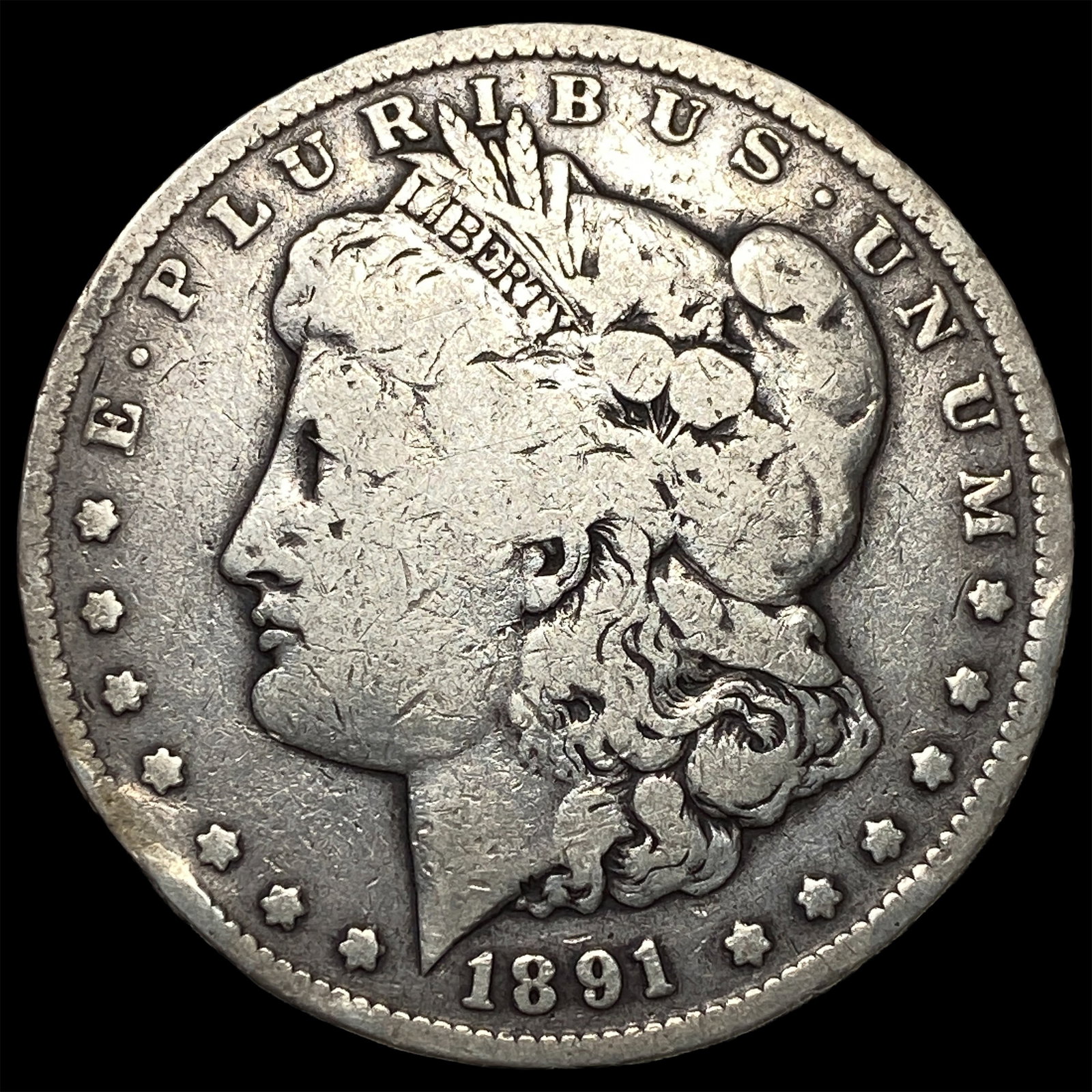 1891-CC Silver Morgan Dollar NICELY CIRCULATED: 1891-CC Silver Morgan Dollar NICELY CIRCULATED
