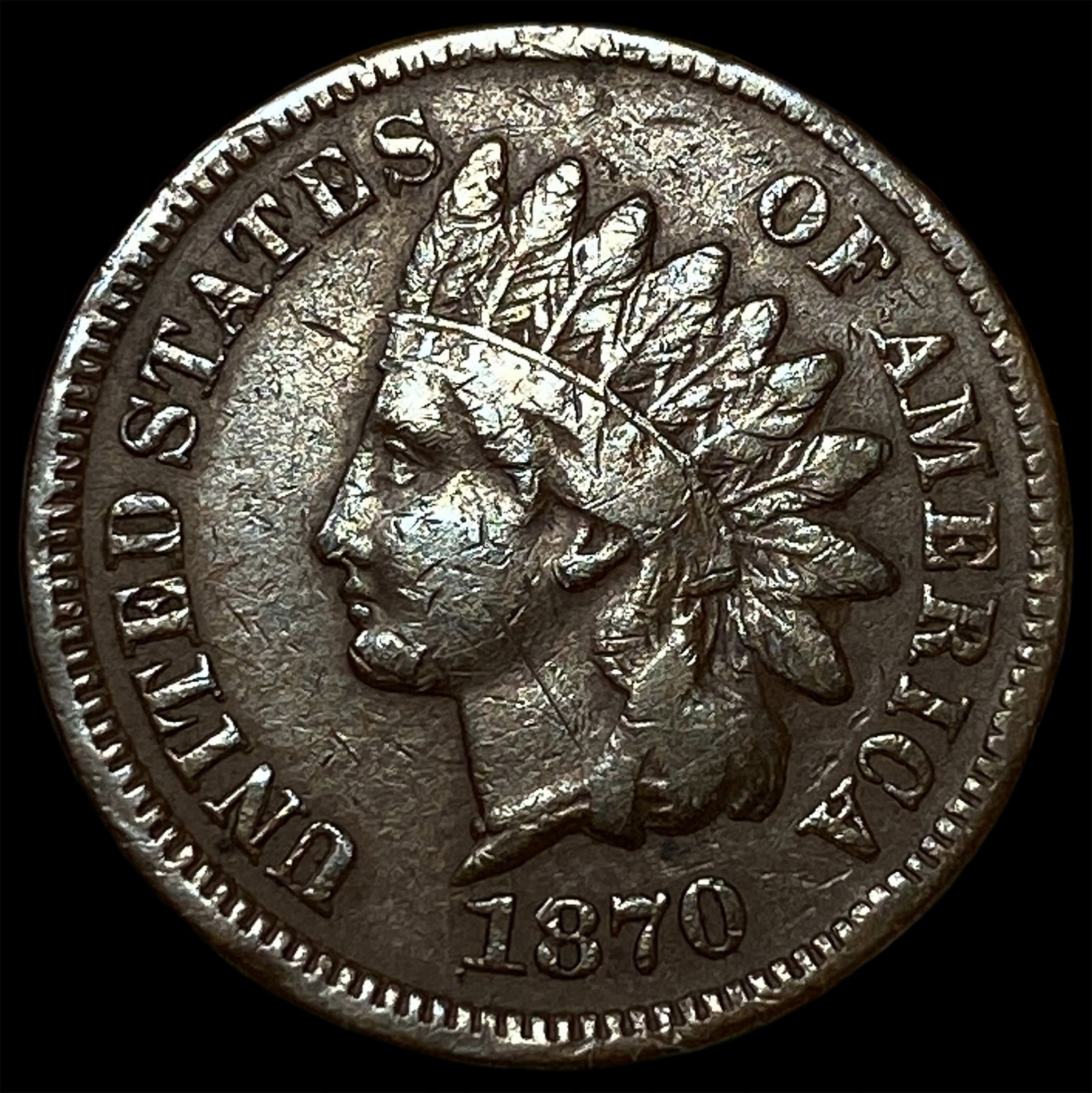 1870 Indian Head Cent NEARLY UNCIRCULATED: 1870 Indian Head Cent NEARLY UNCIRCULATED