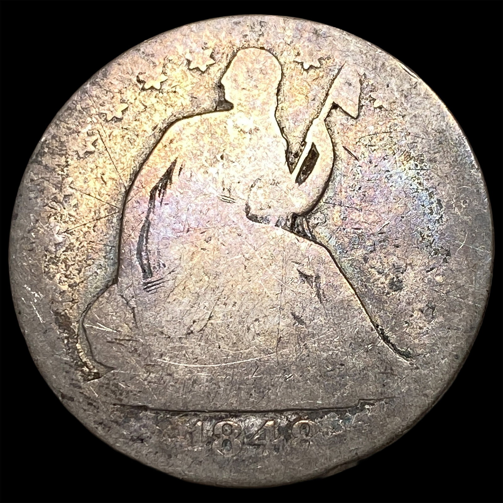 1848-O Silver Seated Liberty Half Dollar NICELY CIRCULATED: 1848-O Silver Seated Liberty Half Dollar NICELY CIRCULATED