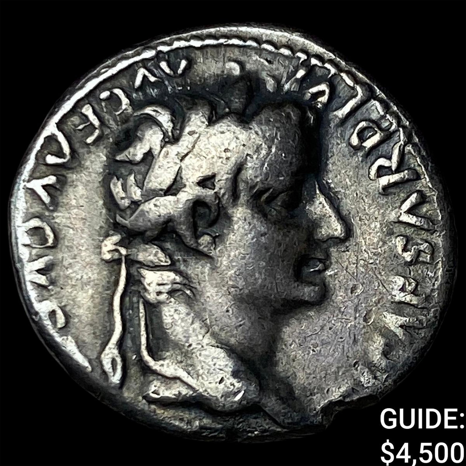 Roman Tiberius AD 14-37 Silver Denarius: Roman Tiberius AD 14-37 Silver Denarius