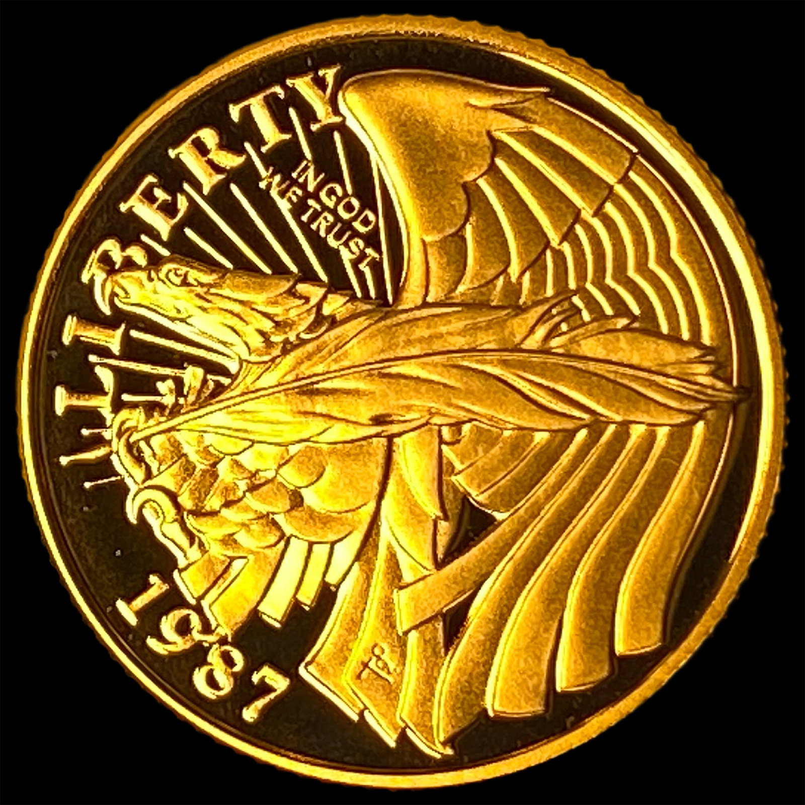 1987-W .2419oz Gold $5 Constitution Commemorative GEM PROOF: 1987-W .2419oz Gold $5 Constitution Commemorative GEM PROOF