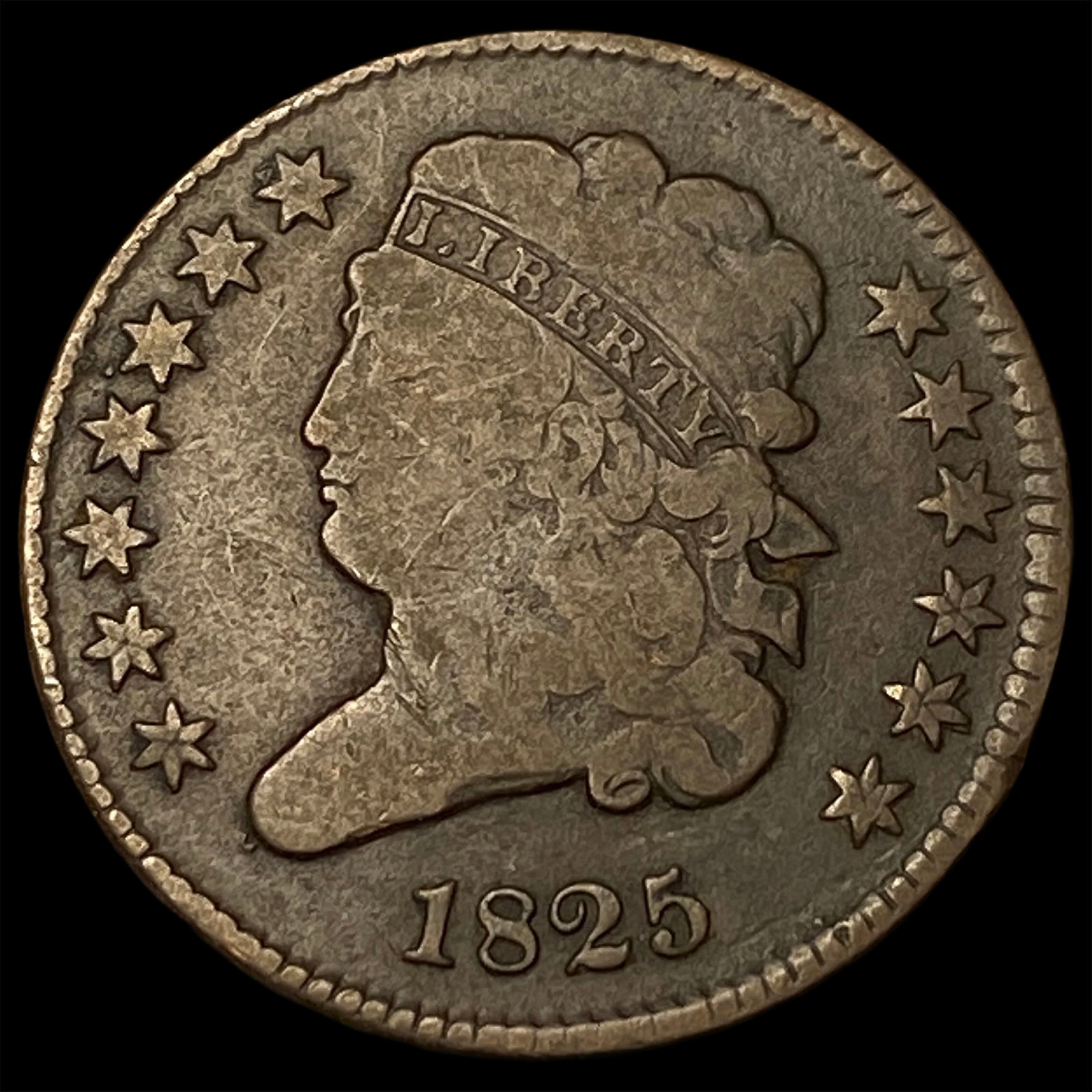 1825 Classic Head Half Cent NICELY CIRCULATED (1 of 2)