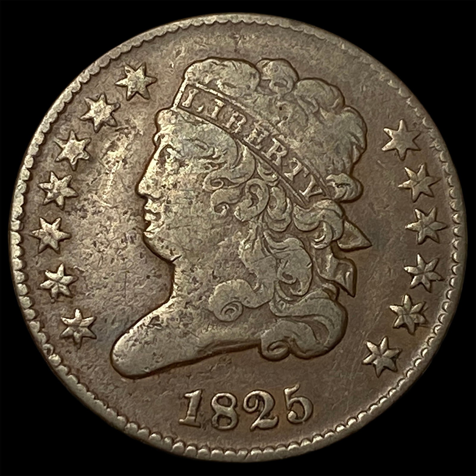 1825 Classic Head Half Cent LIGHTLY CIRCULATED (1 of 2)
