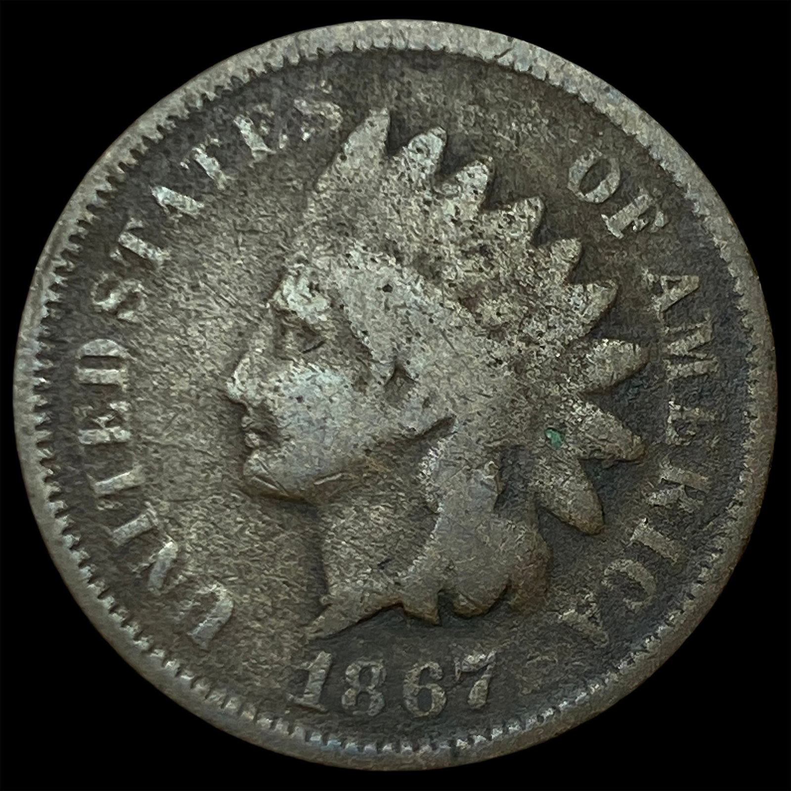 1867 Indian Head Cent LIGHTLY CIRCULATED: 1867 Indian Head Cent LIGHTLY CIRCULATED