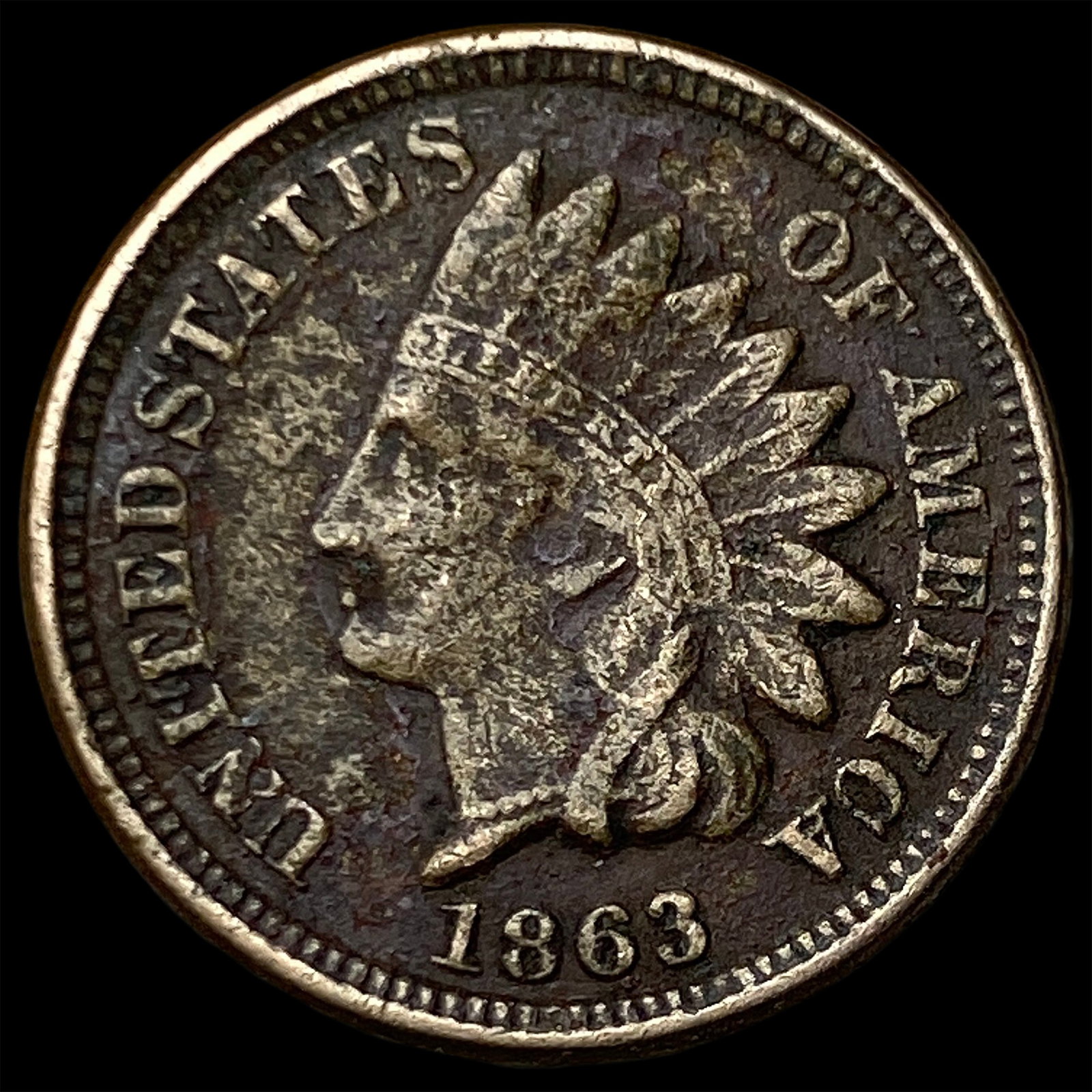 1863 Indian Head Cent NICELY CIRCULATED (1 of 2)