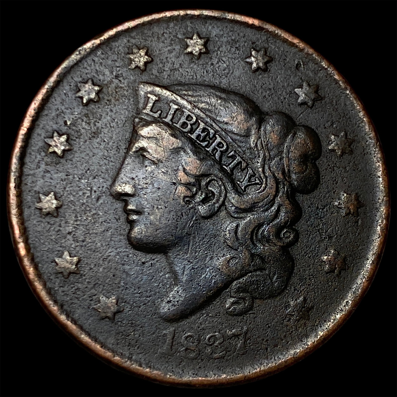 1837 Coronet Head Large Cent NEARLY UNCIRCULATED (1 of 2)