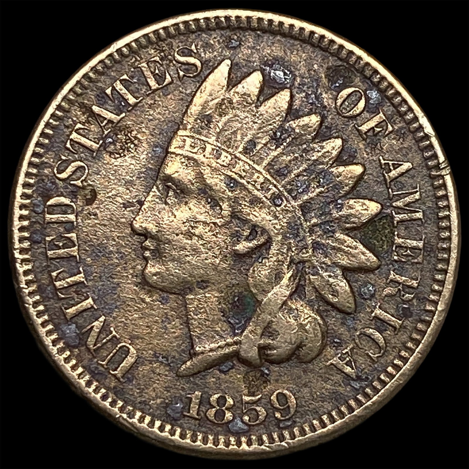1859 Indian Head Cent LIGHTLY CIRCULATED: 1859 Indian Head Cent LIGHTLY CIRCULATED
