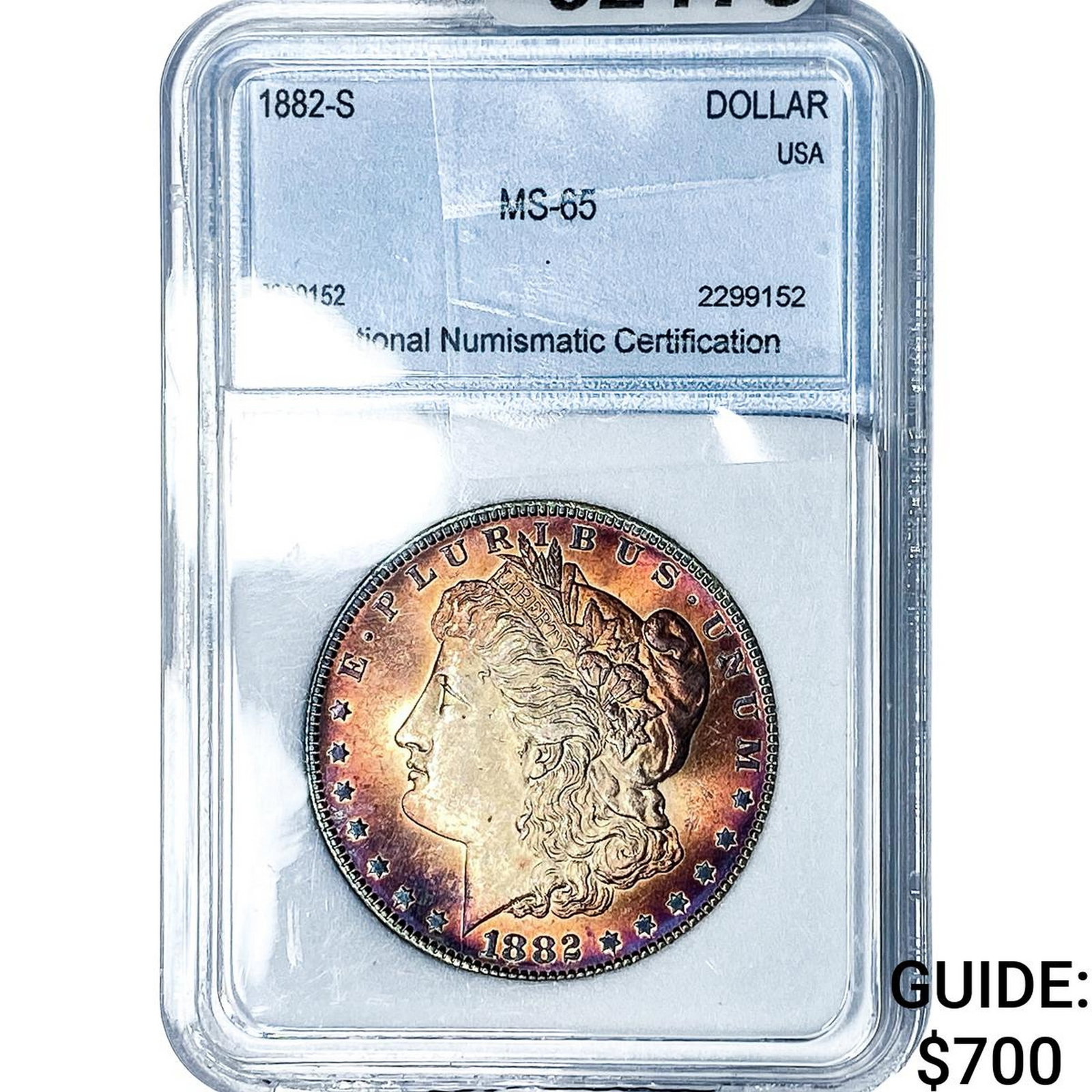 1882-S Morgan Silver Dollar NNC MS65: 1882-S Morgan Silver Dollar NNC MS65