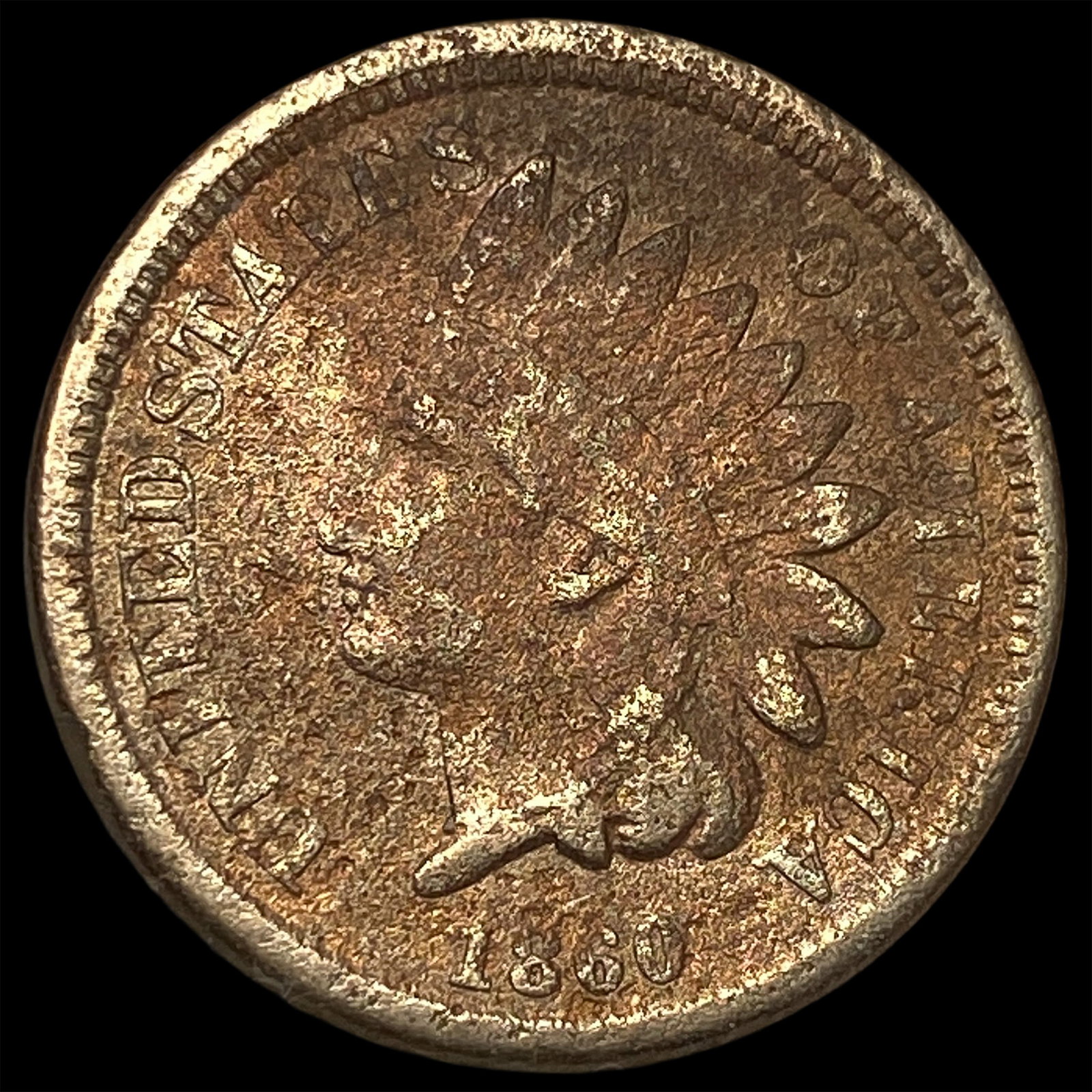 1860 Indian Head Cent NICELY CIRCULATED: 1860 Indian Head Cent NICELY CIRCULATED