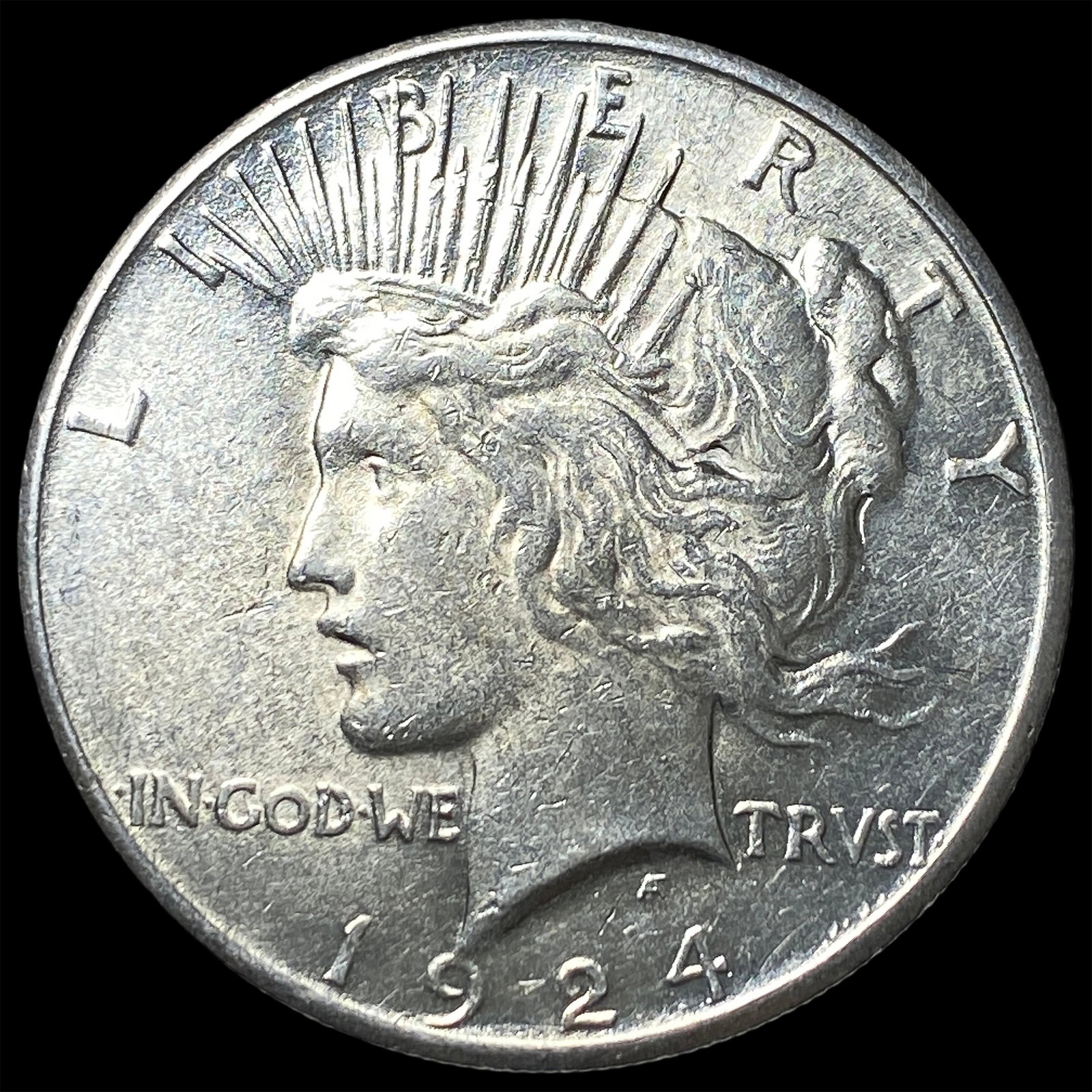 1924-S Silver Peace Dollar CLOSELY UNCIRCULATED: 1924-S Silver Peace Dollar CLOSELY UNCIRCULATED