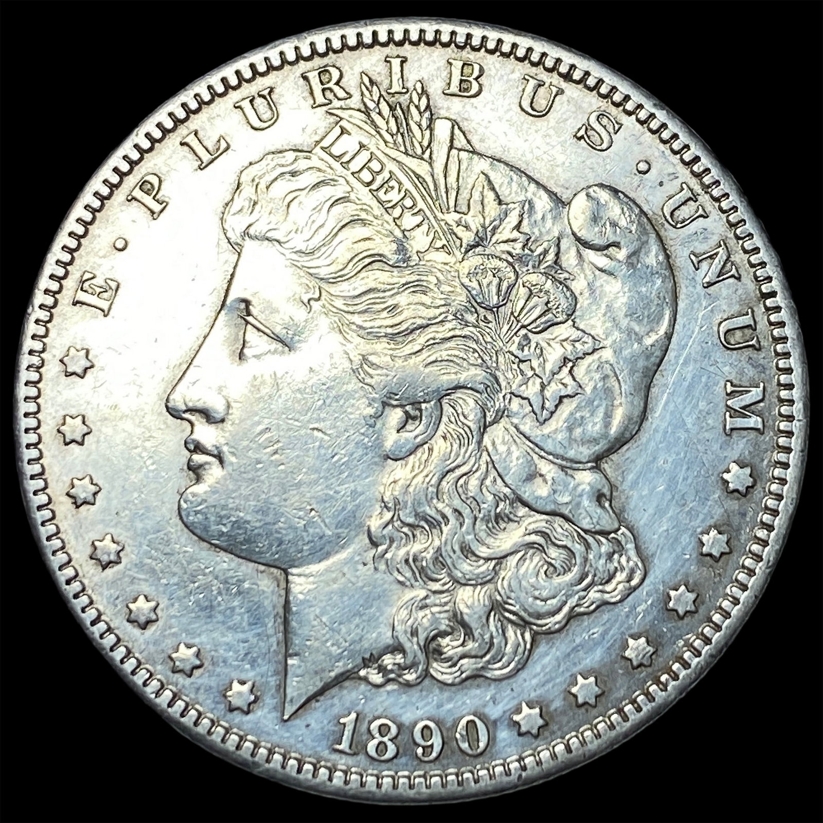 1890-CC Silver Morgan Dollar CLOSELY UNCIRCULATED: 1890-CC Silver Morgan Dollar CLOSELY UNCIRCULATED