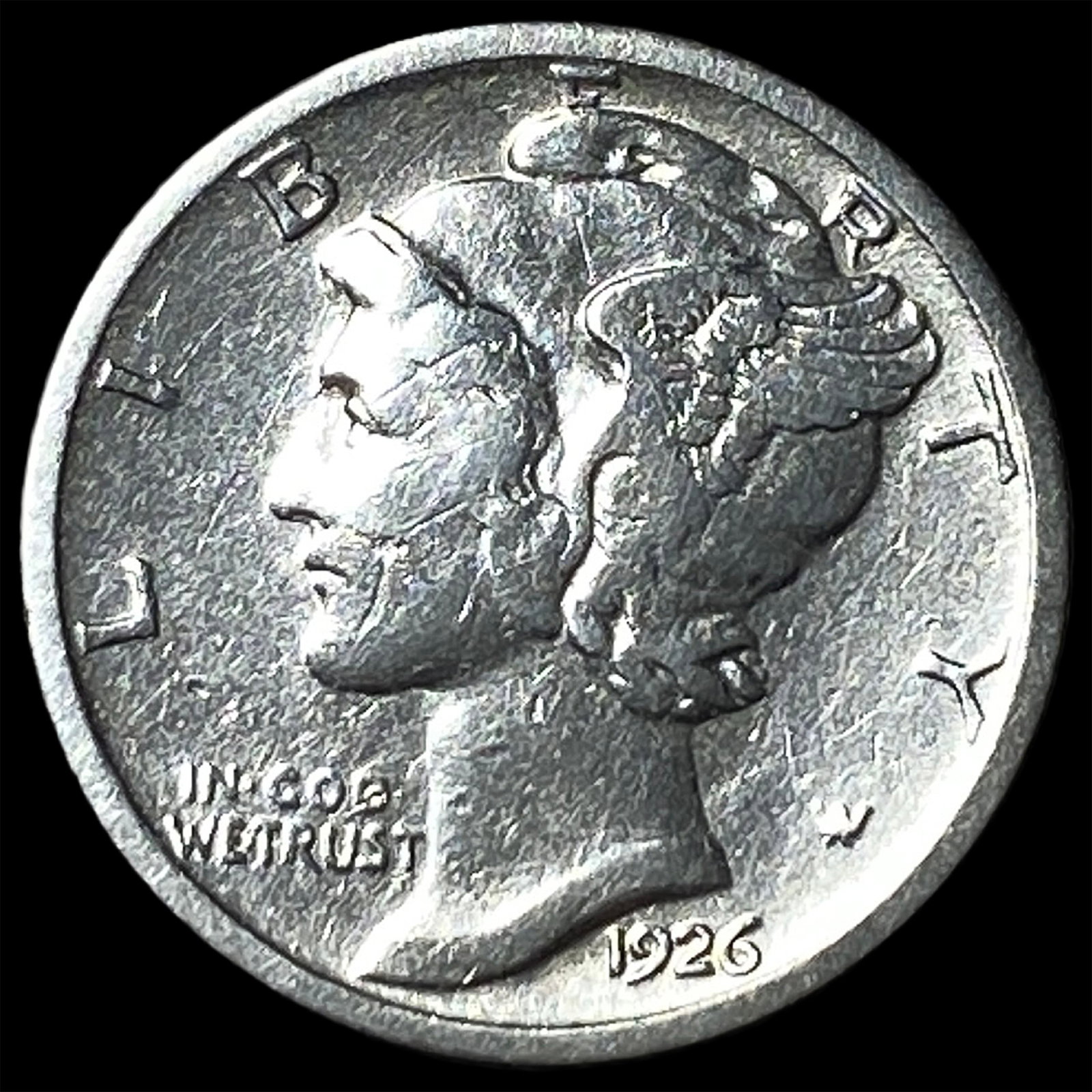 1926-S Silver Mercury Dime NEARLY UNCIRCULATED: 1926-S Silver Mercury Dime NEARLY UNCIRCULATED