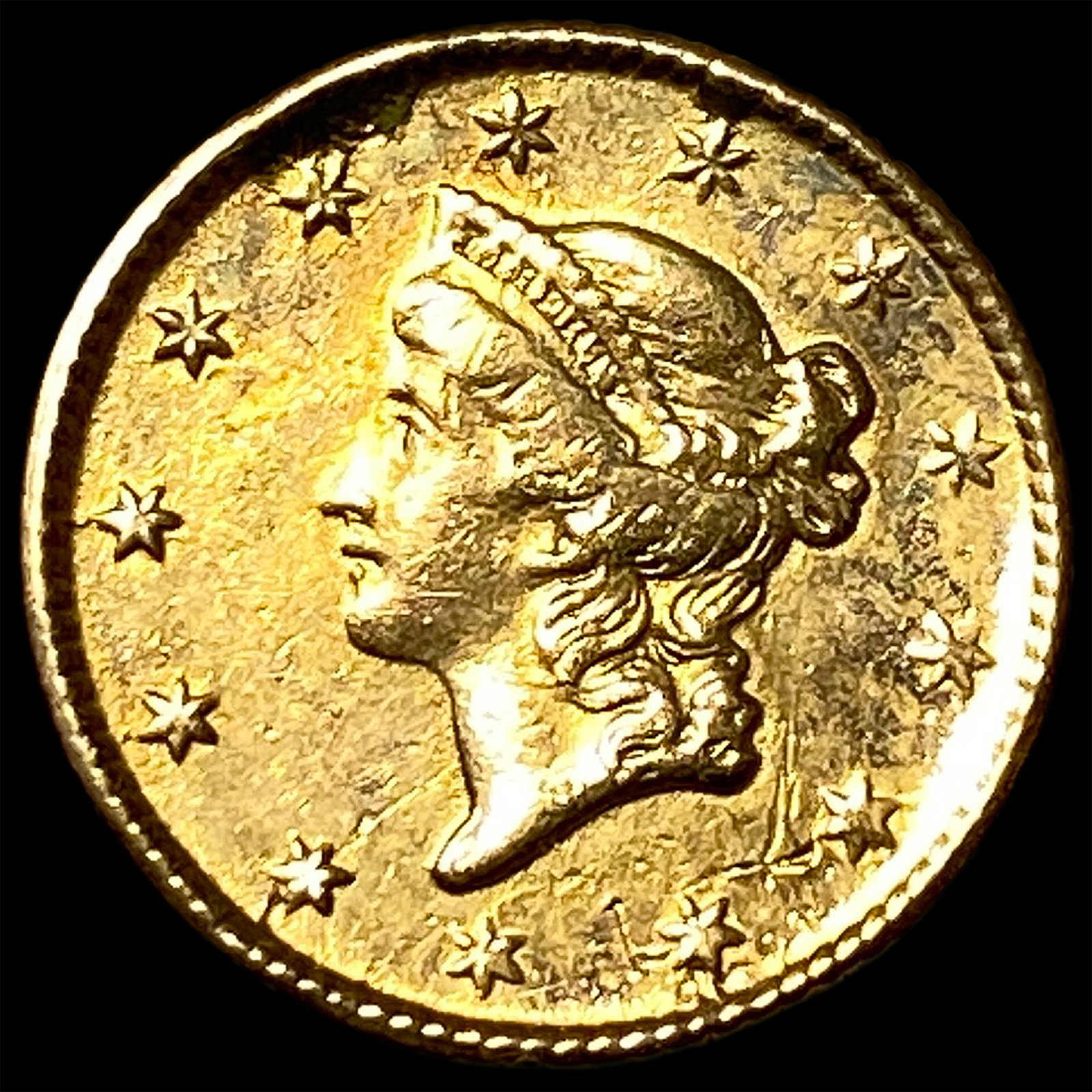 1853 Gold $1 Liberty Head Type 1 UNCIRCULATED: 1853 Gold $1 Liberty Head Type 1 UNCIRCULATED