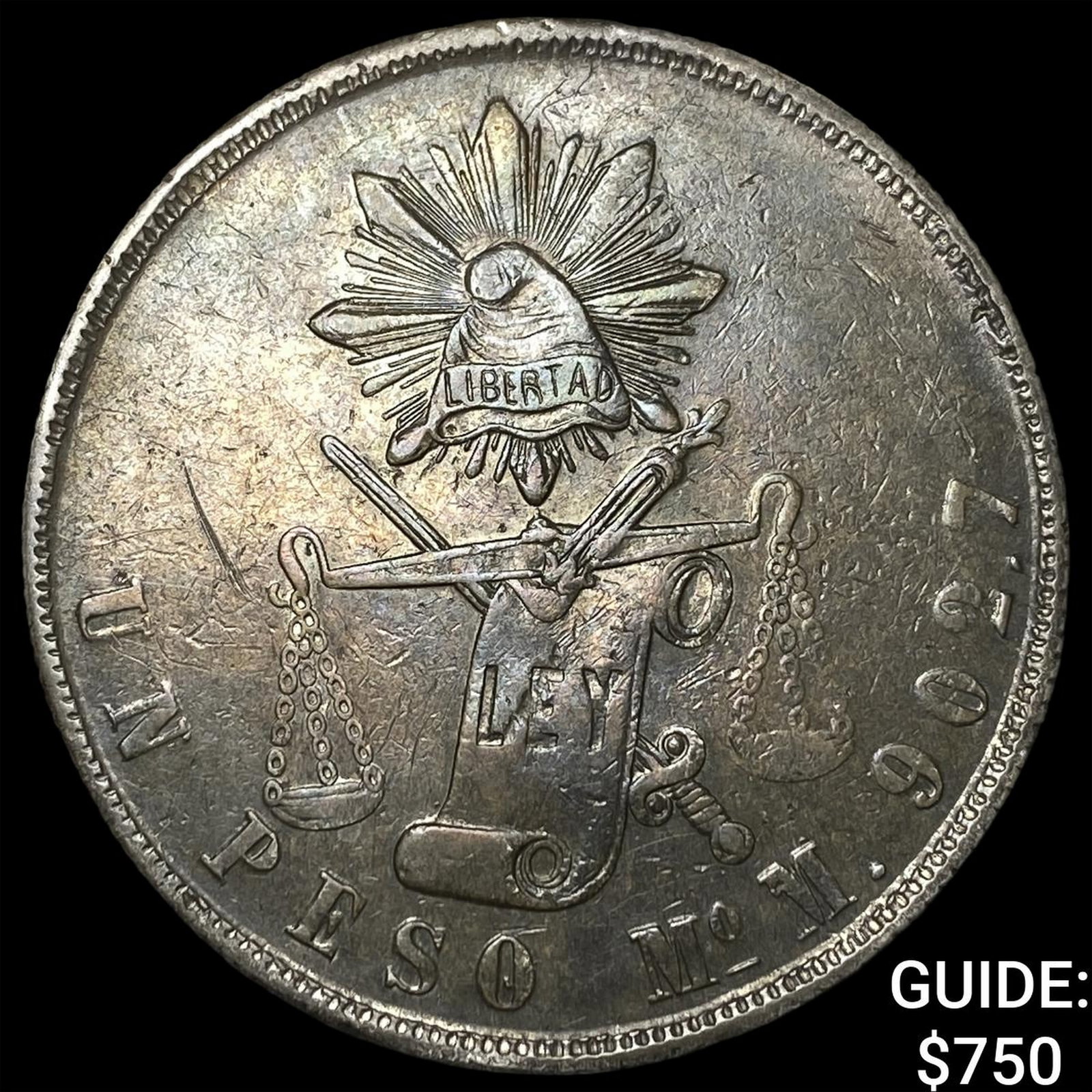 1872MoM Mexico Silver 1 Peso .786oz ASW: 1872MoM Mexico Silver 1 Peso .786oz ASW