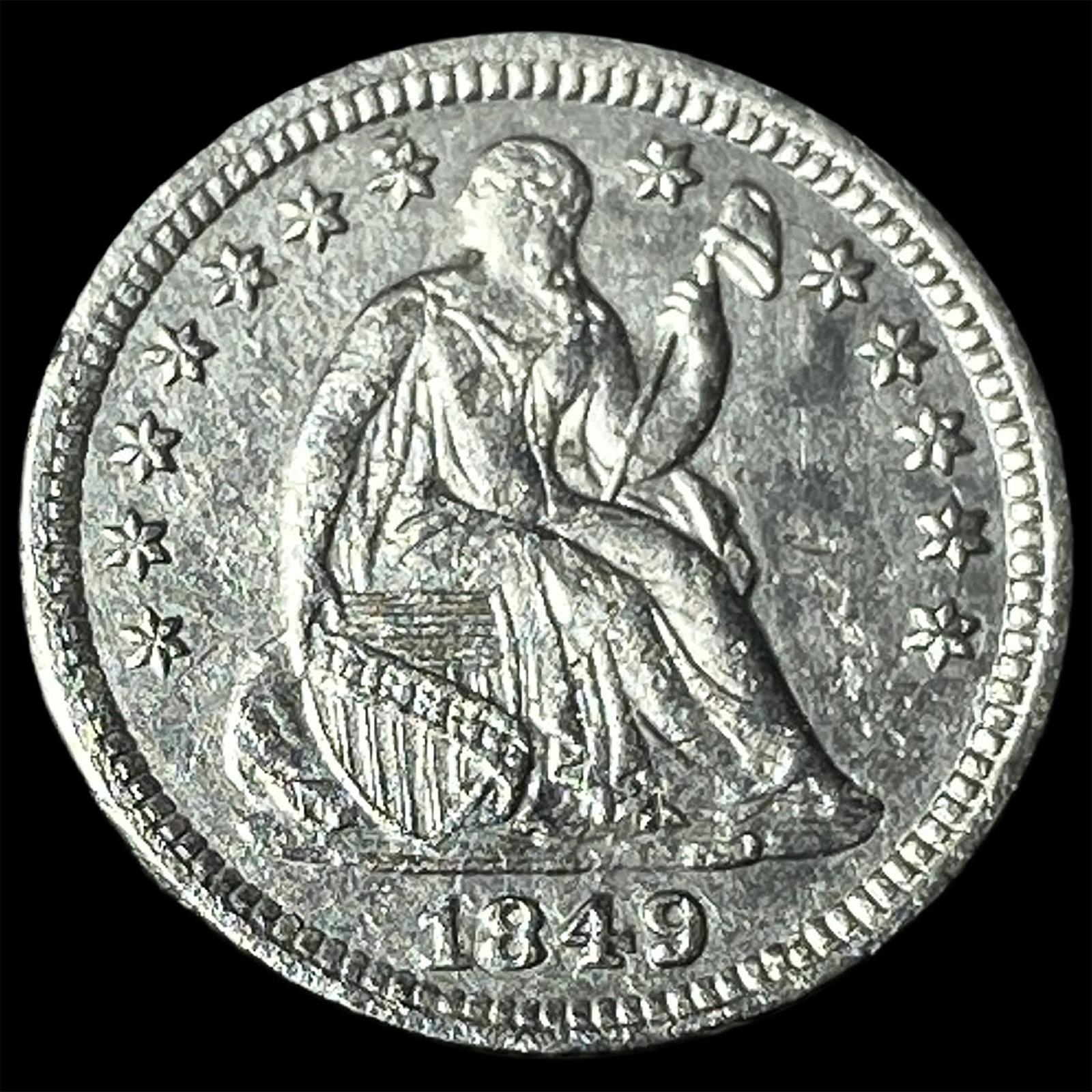 1849 Seated Liberty Half Dime HIGH GRADE: 1849 Seated Liberty Half Dime HIGH GRADE