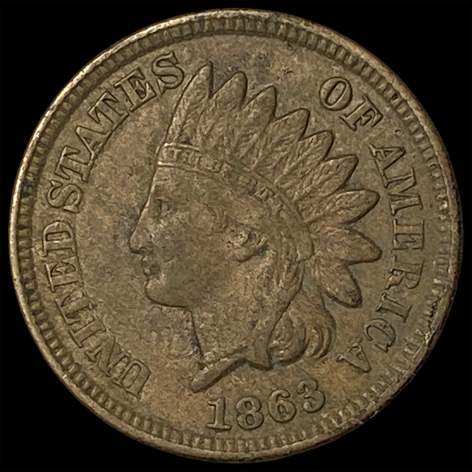 1863 Indian Head Cent CLOSELY UNCIRCULATED: 1863 Indian Head Cent CLOSELY UNCIRCULATED