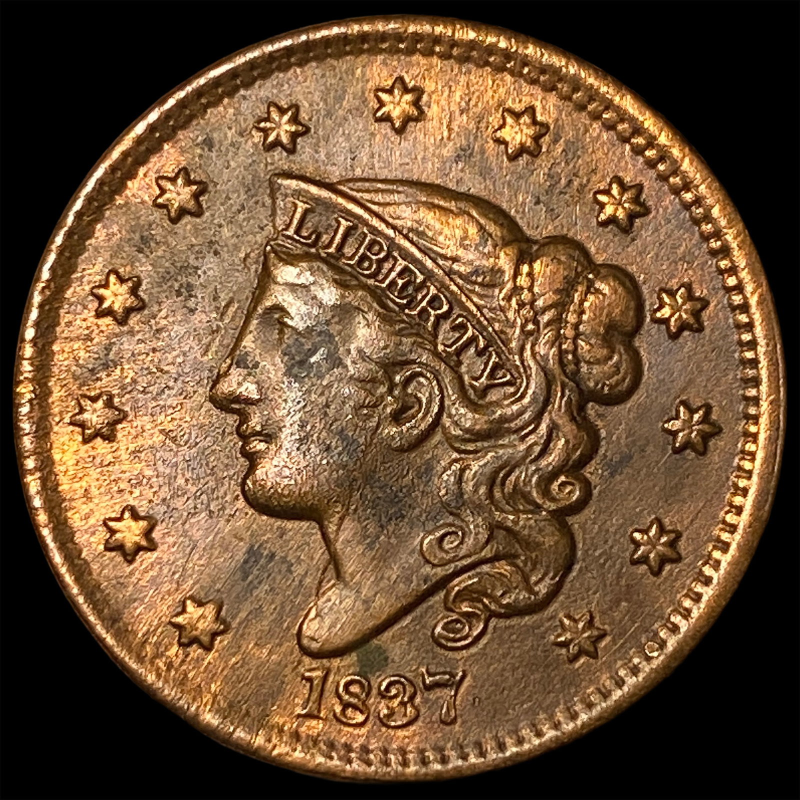 1837 Coronet Head Large Cent UNCIRCULATED (1 of 2)