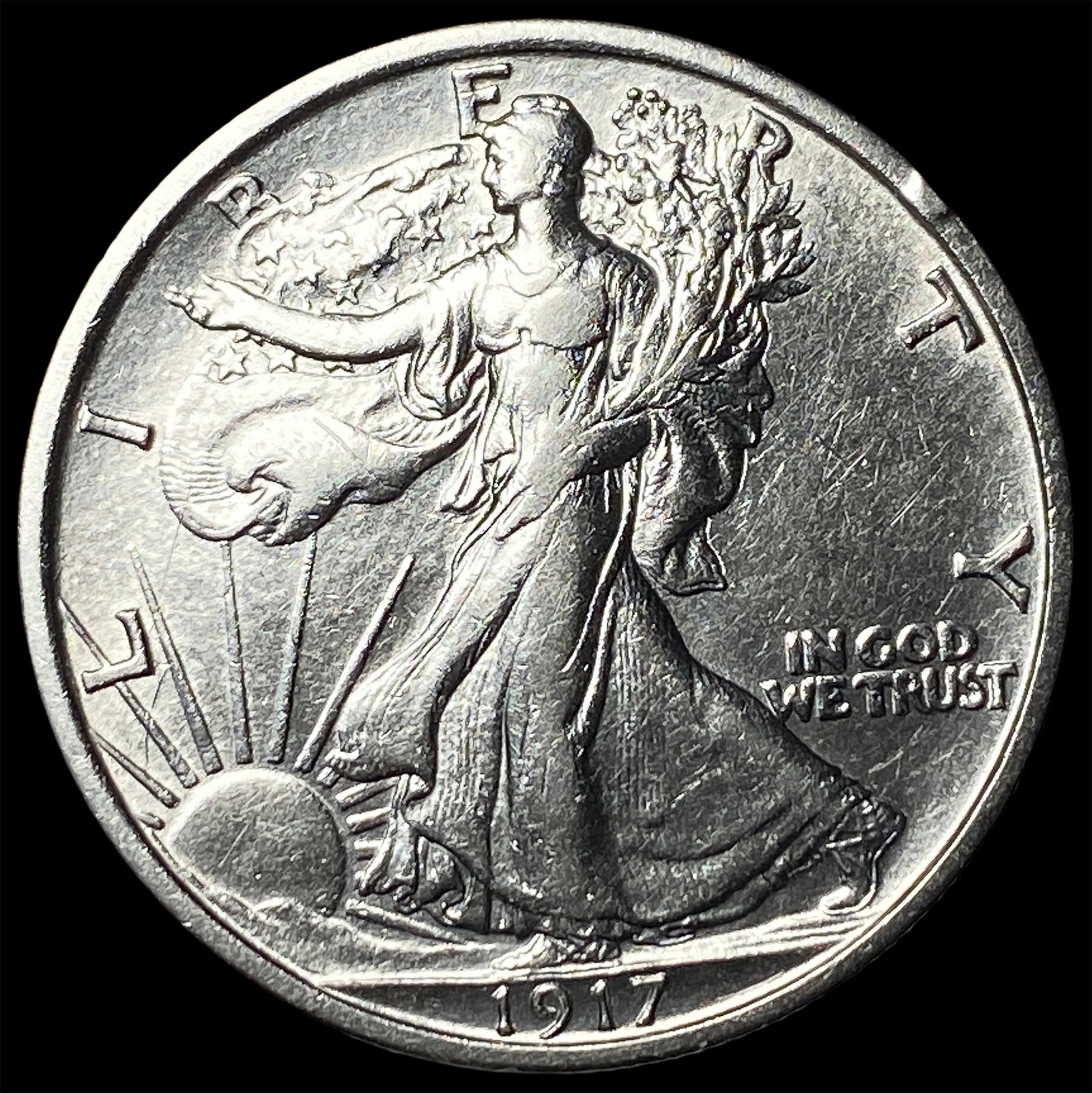 1917 Walking Liberty Half Dollar UNCIRCULATED: 1917 Walking Liberty Half Dollar UNCIRCULATED