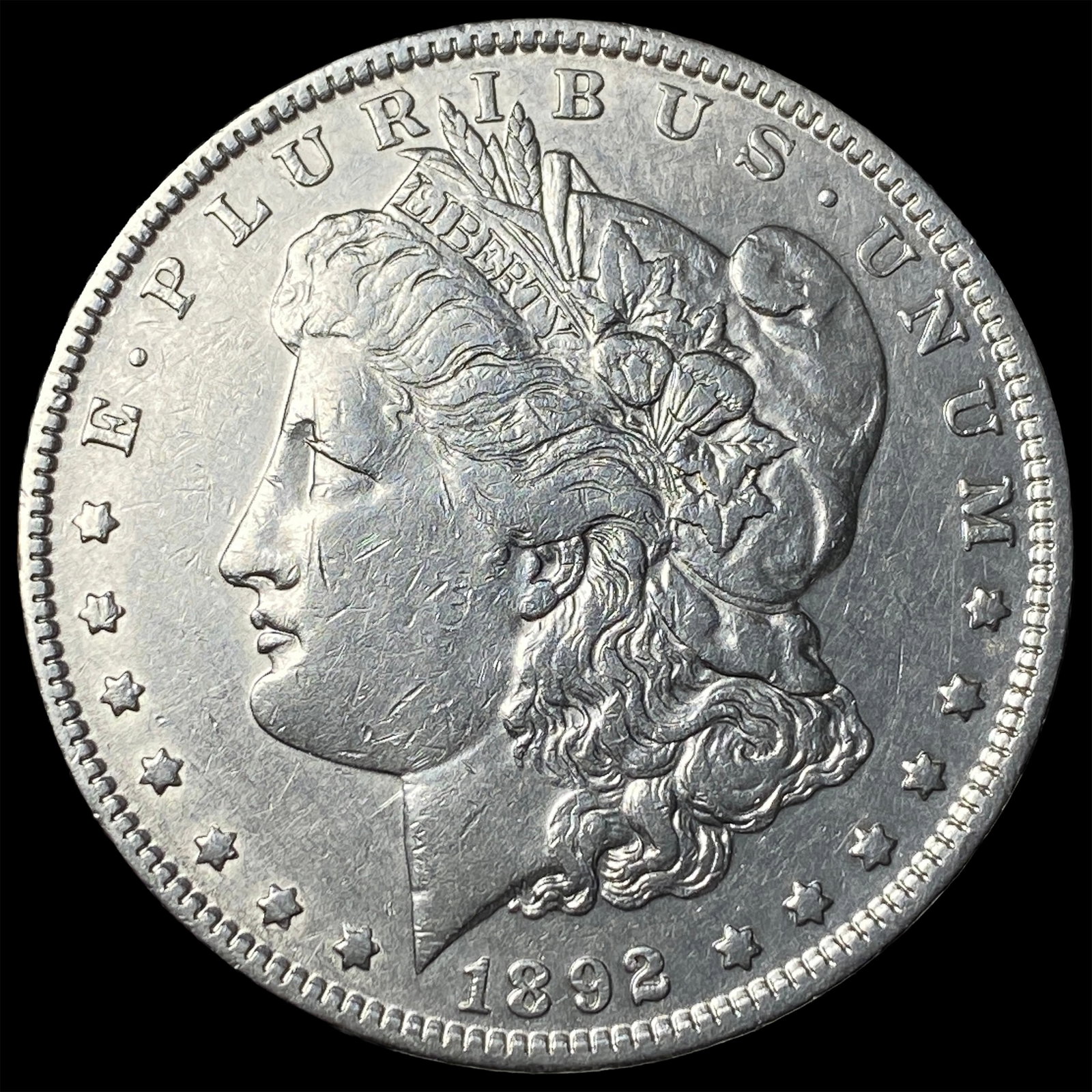 1892 Silver Morgan Dollar CLOSELY UNCIRCULATED: 1892 Silver Morgan Dollar CLOSELY UNCIRCULATED