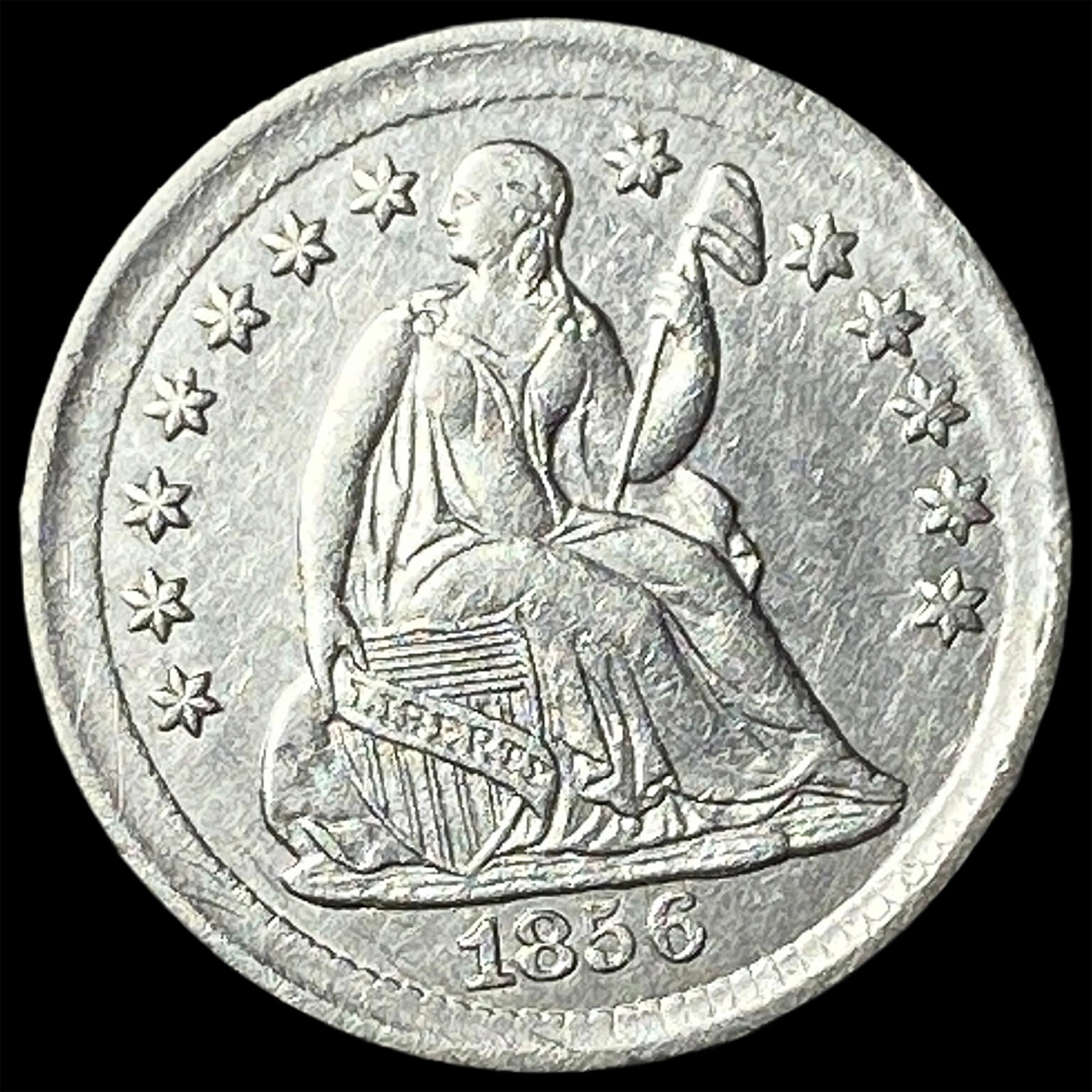 1856 Seated Liberty Half Dime UNCIRCULATED: 1856 Seated Liberty Half Dime UNCIRCULATED