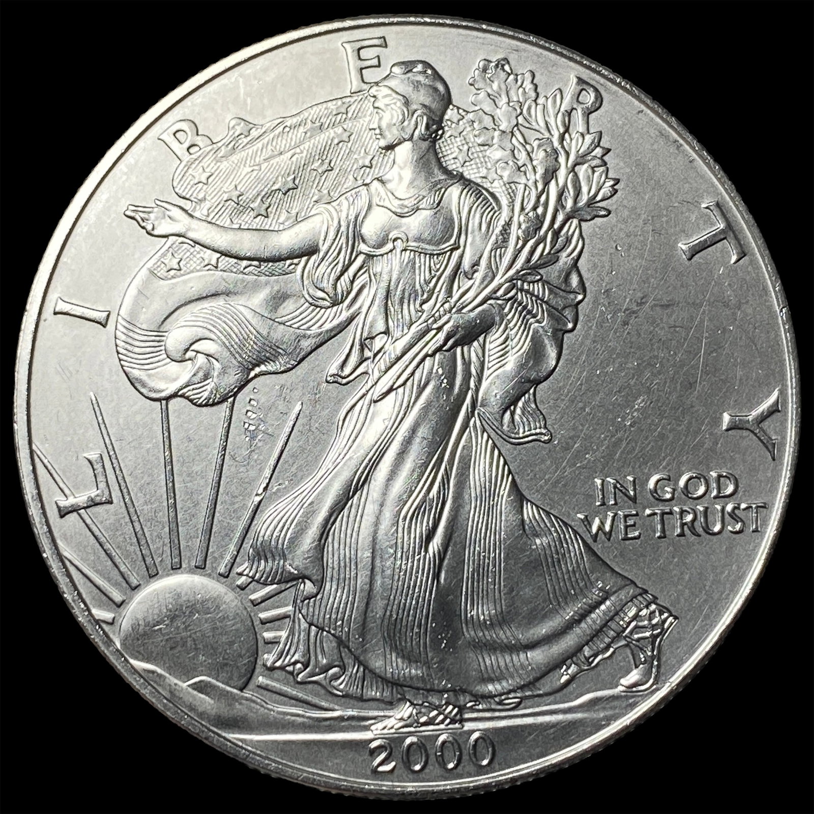 2000 1 oz Silver American Eagle $1 GEM BU (1 of 2)
