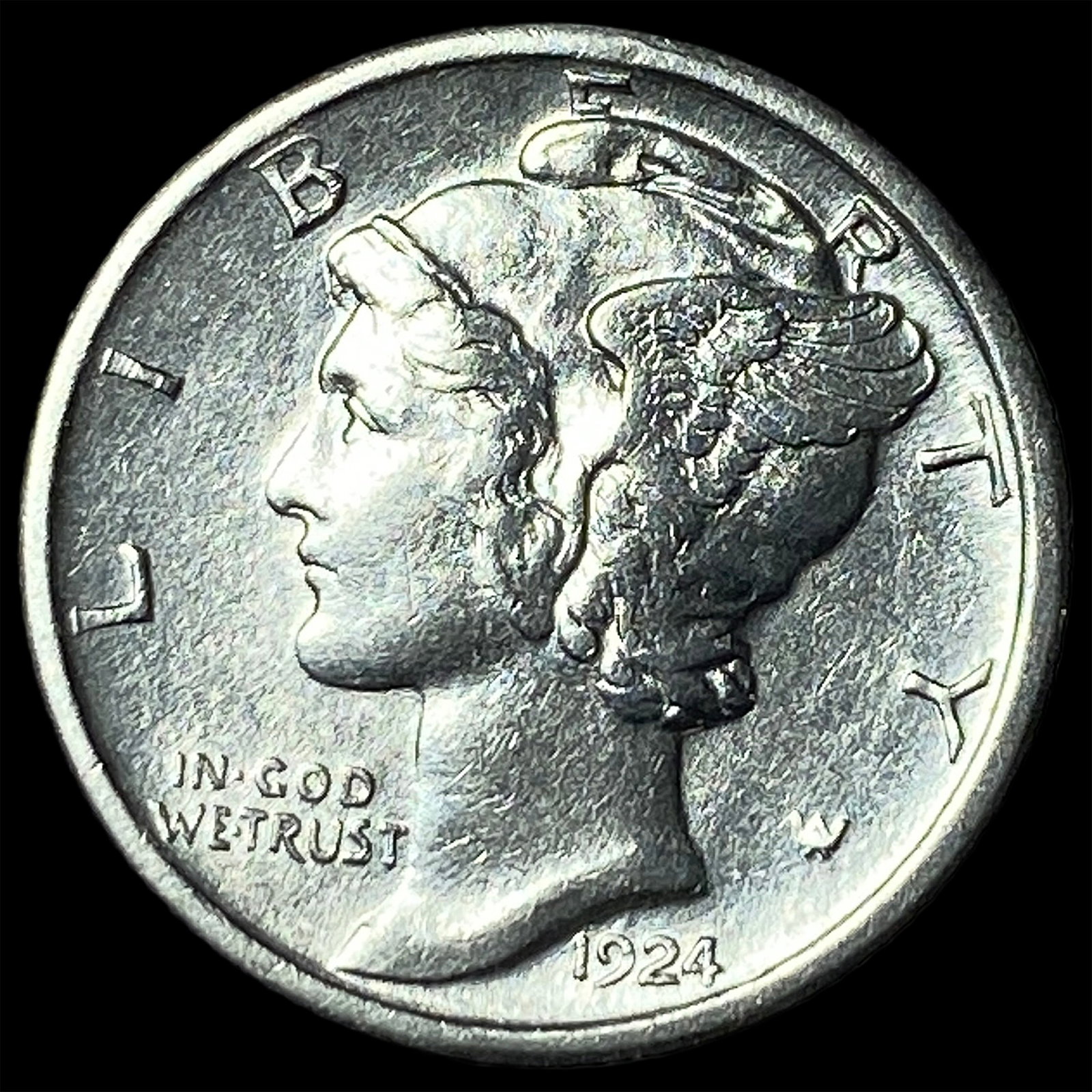 1924-S Mercury Dime CHOICE BU: 1924-S Mercury Dime CHOICE BU