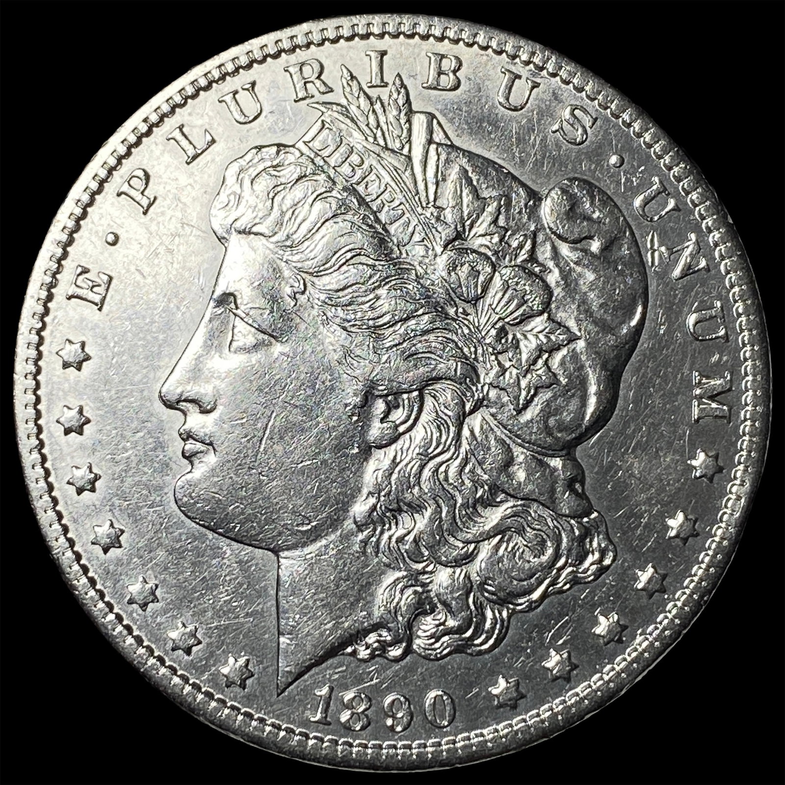 1890-CC Silver Morgan Dollar CLOSELY UNCIRCULATED: 1890-CC Silver Morgan Dollar CLOSELY UNCIRCULATED