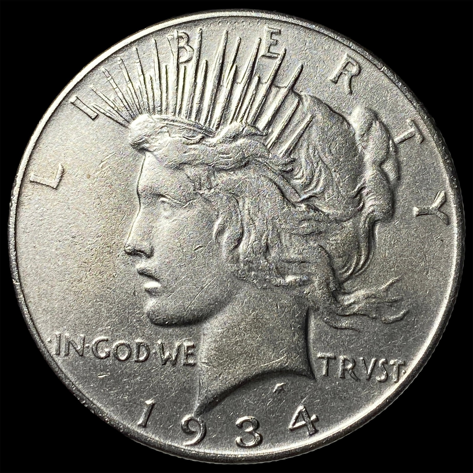 1934 Silver Peace Dollar CHOICE AU: 1934 Silver Peace Dollar CHOICE AU