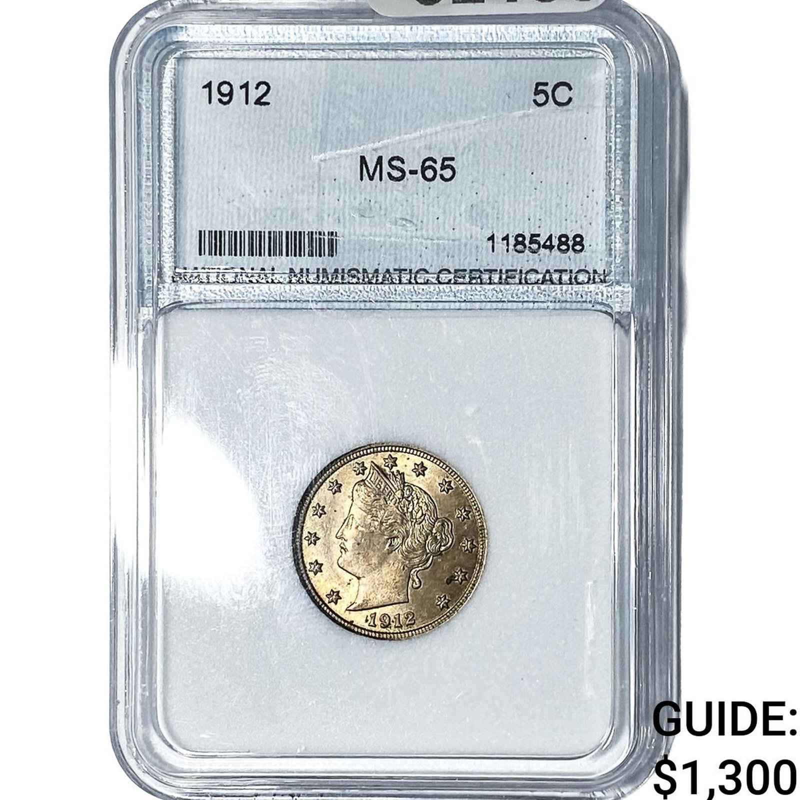 1912 Liberty Victory Nickel NNC MS65: 1912 Liberty Victory Nickel NNC MS65