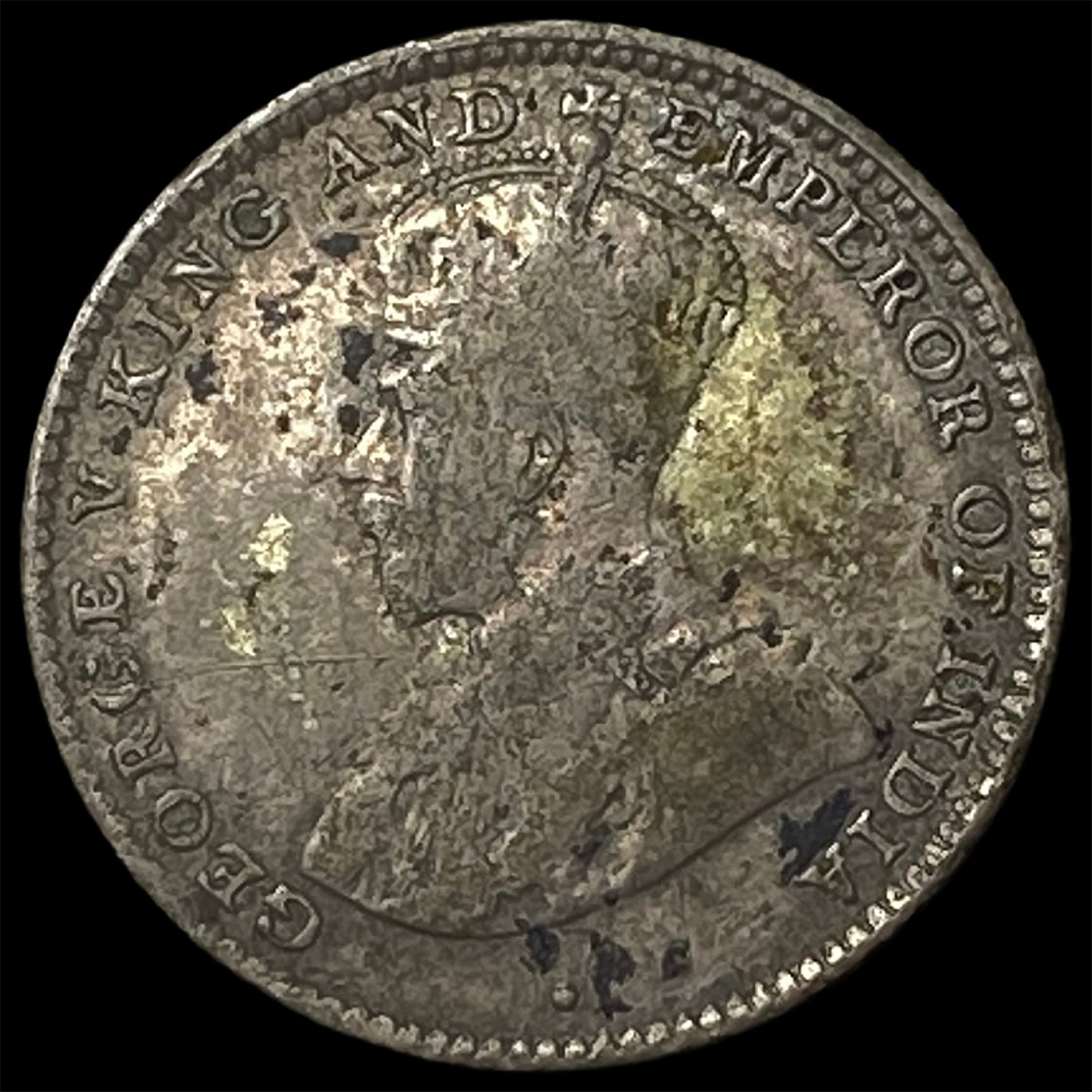 1927 Ceylon Silver 10 Cents: 1927 Ceylon Silver 10 Cents