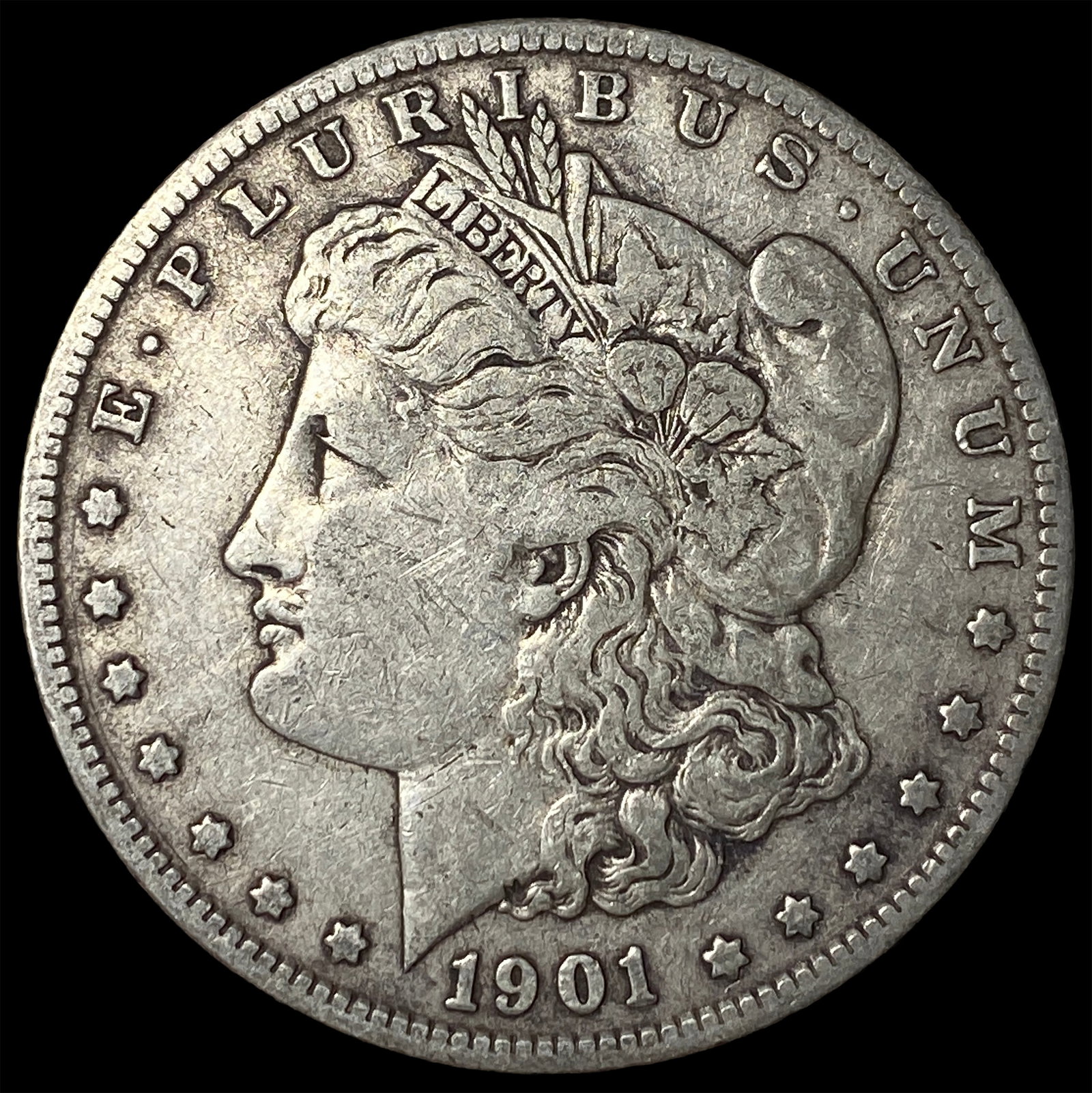 1901-S Silver Morgan Dollar NEARLY UNCIRCULATED: 1901-S Silver Morgan Dollar NEARLY UNCIRCULATED