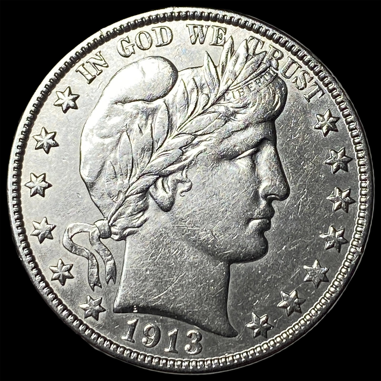1913-D Silver Barber Half Dollar UNCIRCULATED: 1913-D Silver Barber Half Dollar UNCIRCULATED