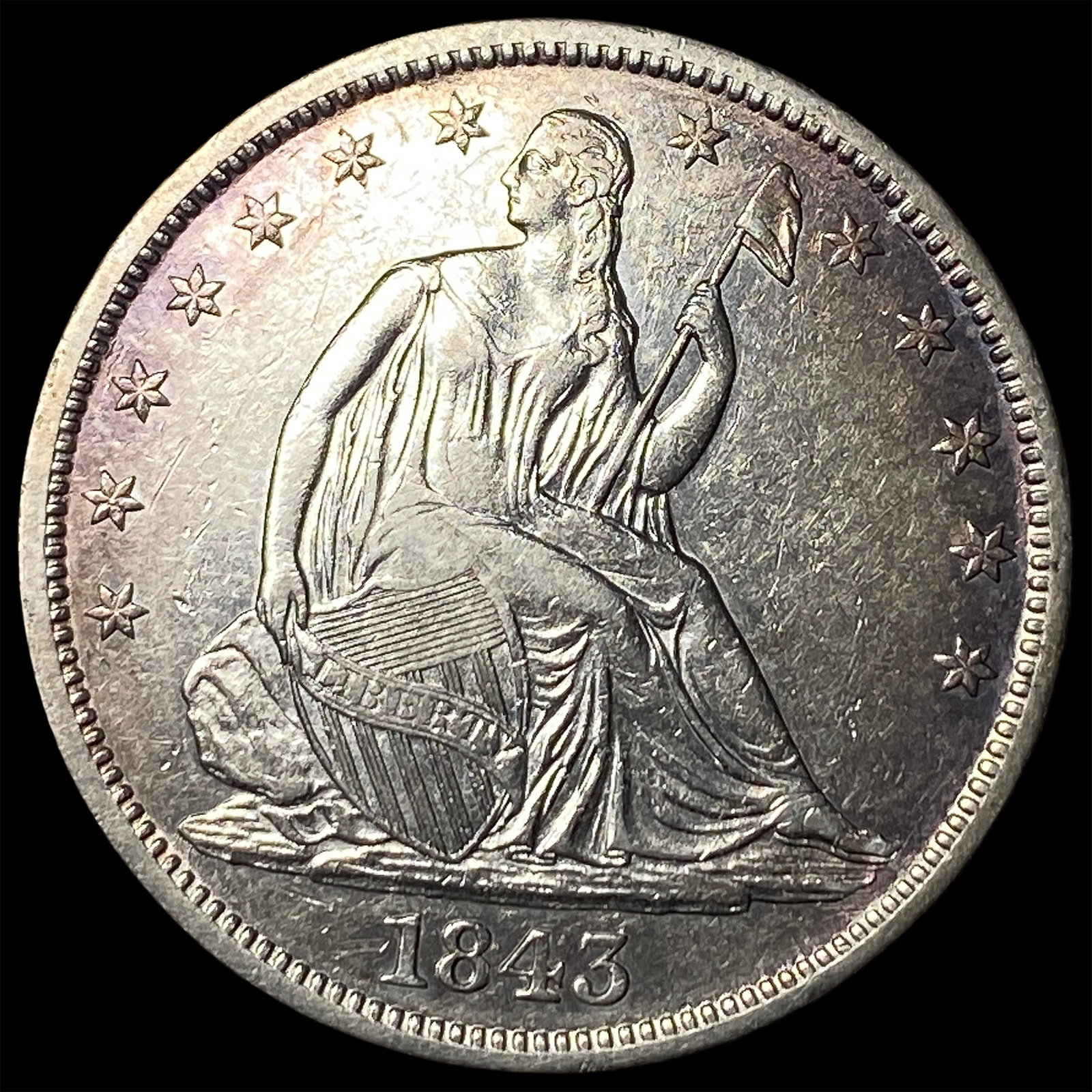 1843 Seated Liberty Half Dollar UNCIRCULATED: 1843 Seated Liberty Half Dollar UNCIRCULATED